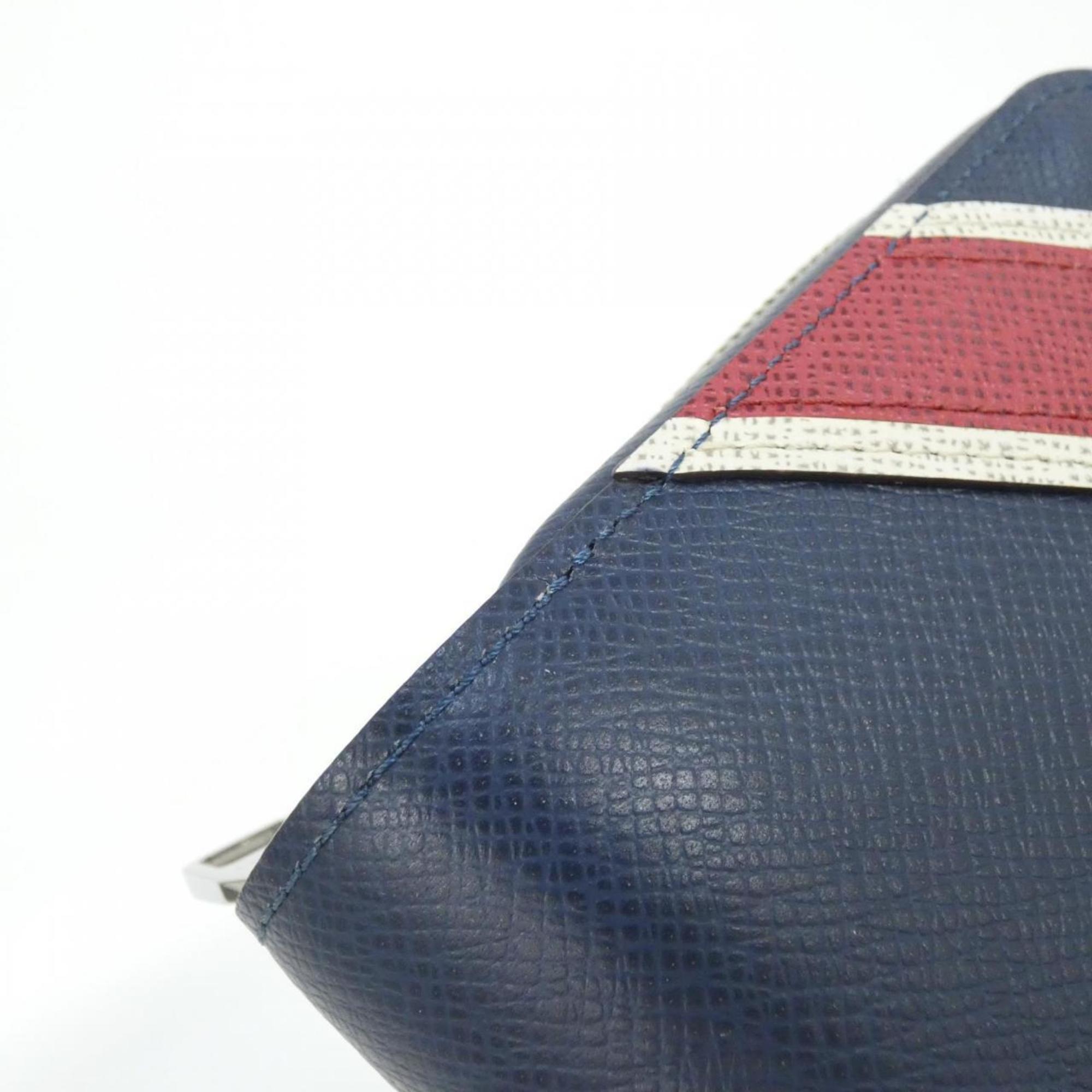 Louis Vuitton Blue Leather Long Wallet (Bi-Fold) (Pre-Owned)