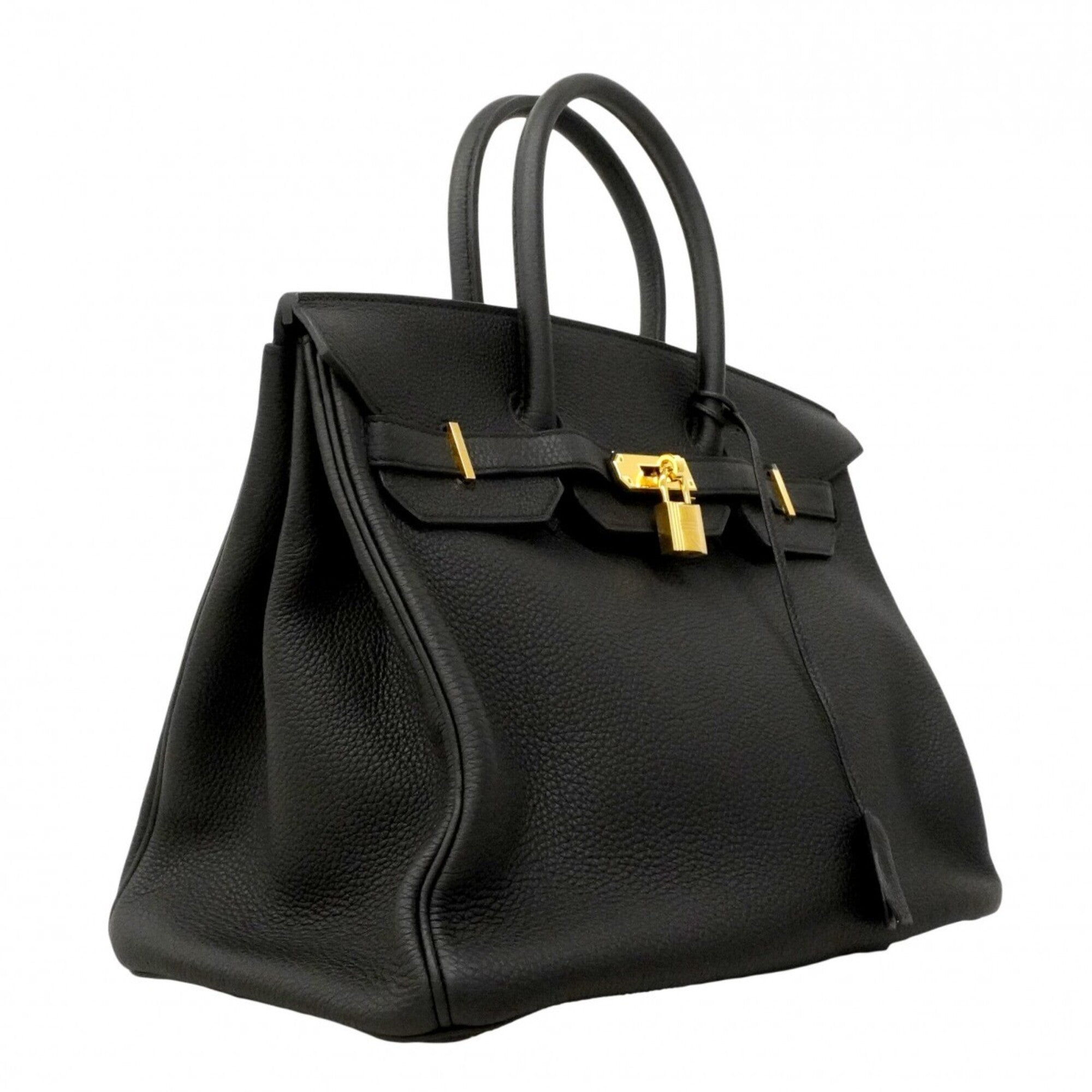 Hermes Black Togo Leather Handbag (Pre-Owned)