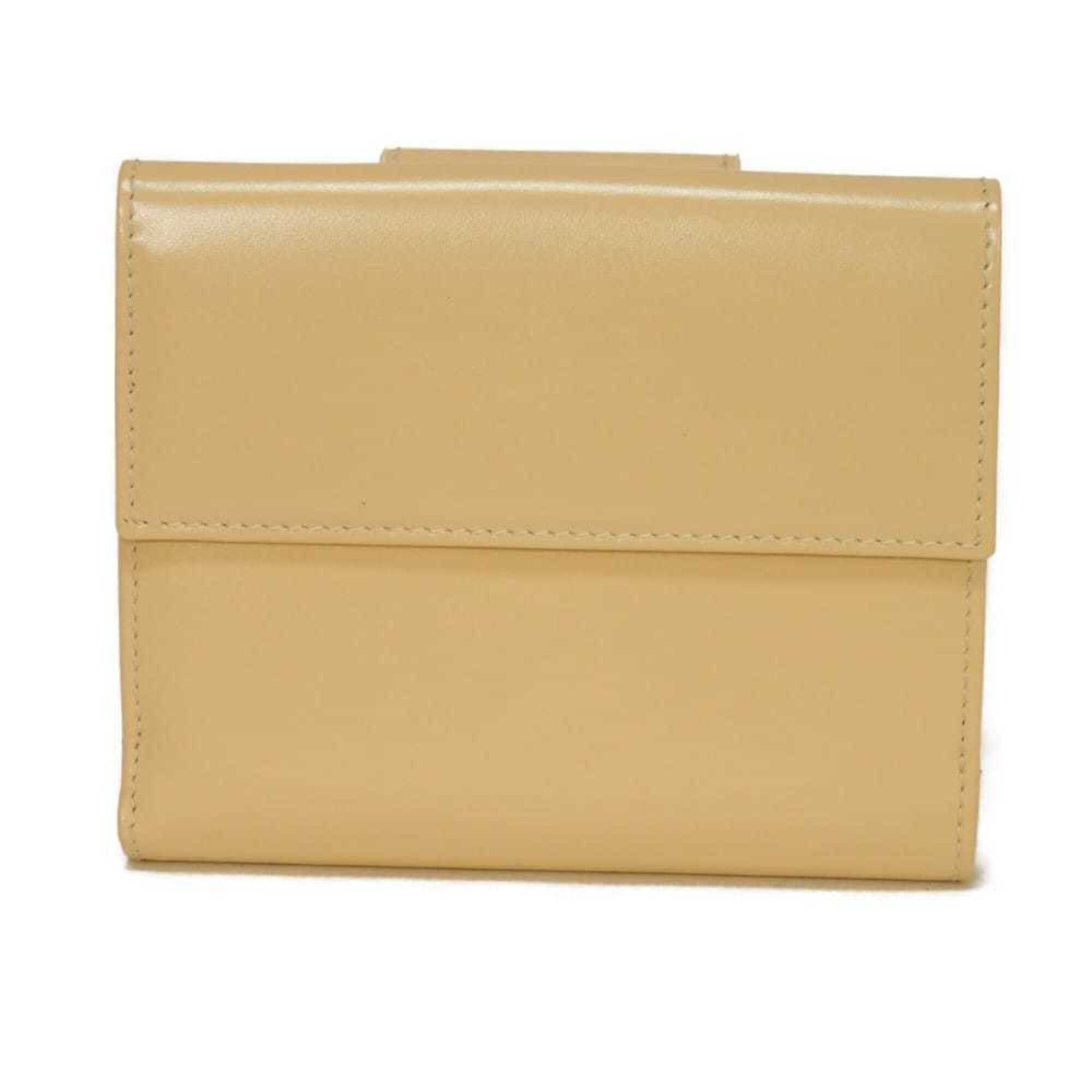 Bvlgari Beige Leather Wallet (Bi-Fold) (Pre-Owned)
