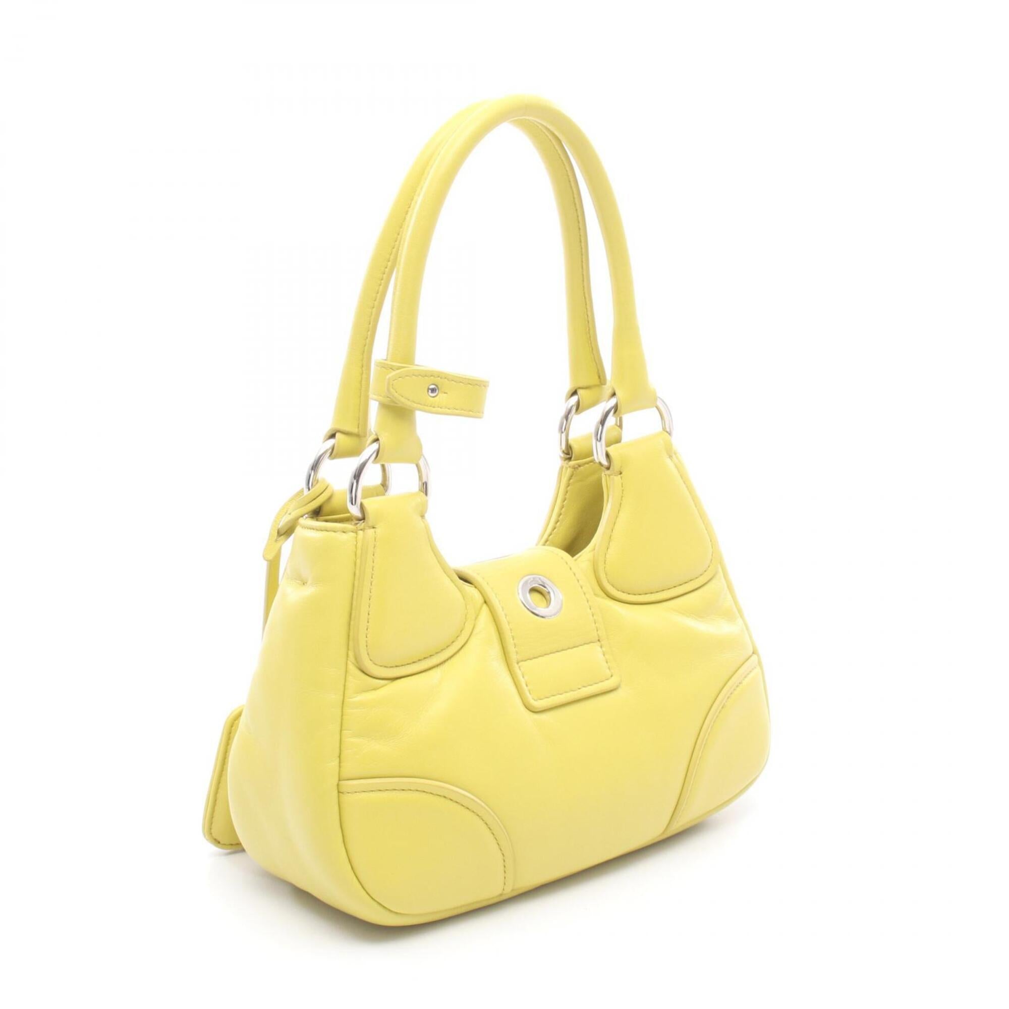 Prada Yellow Leather Handbag (Pre-Owned)