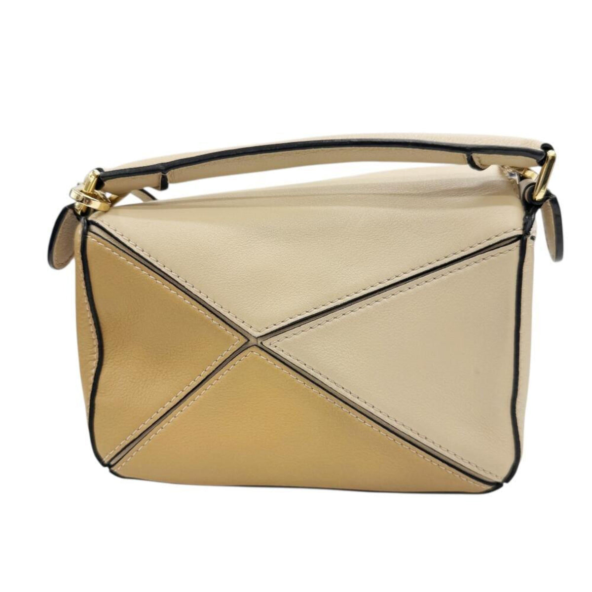 Loewe Beige Leather Handbag Shoulder Bag (Pre-Owned)