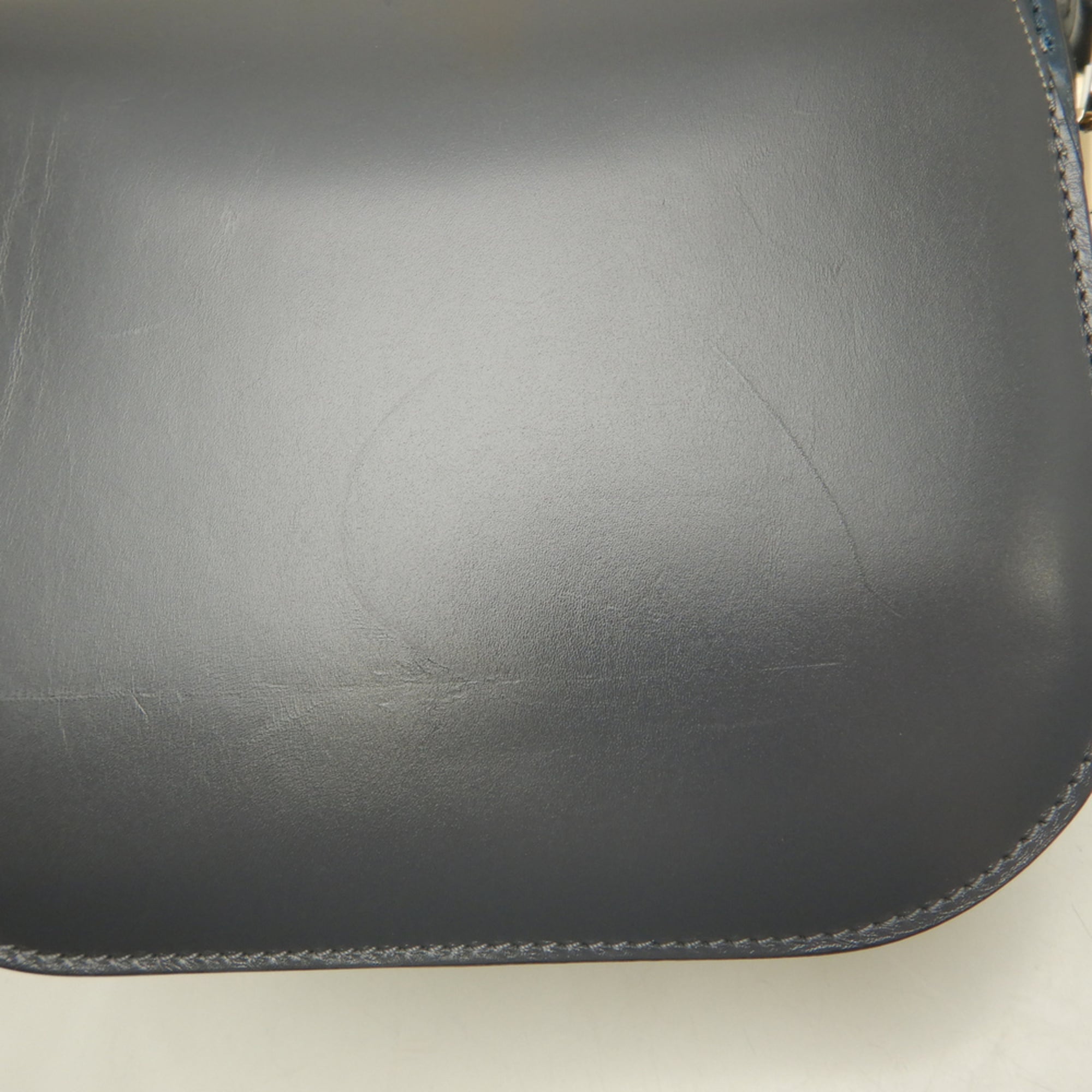 Valextra Gray Navy Leather Shoulder Bag (Pre-Owned)