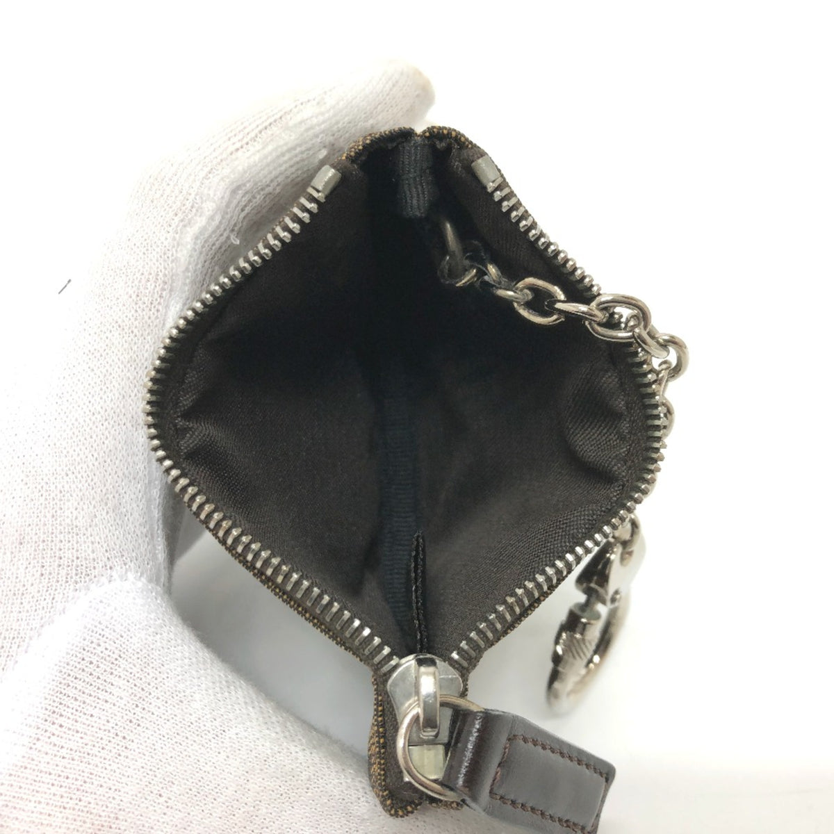 Fendi Brown Cloth Coin Purse/Coin Case (Pre-Owned)