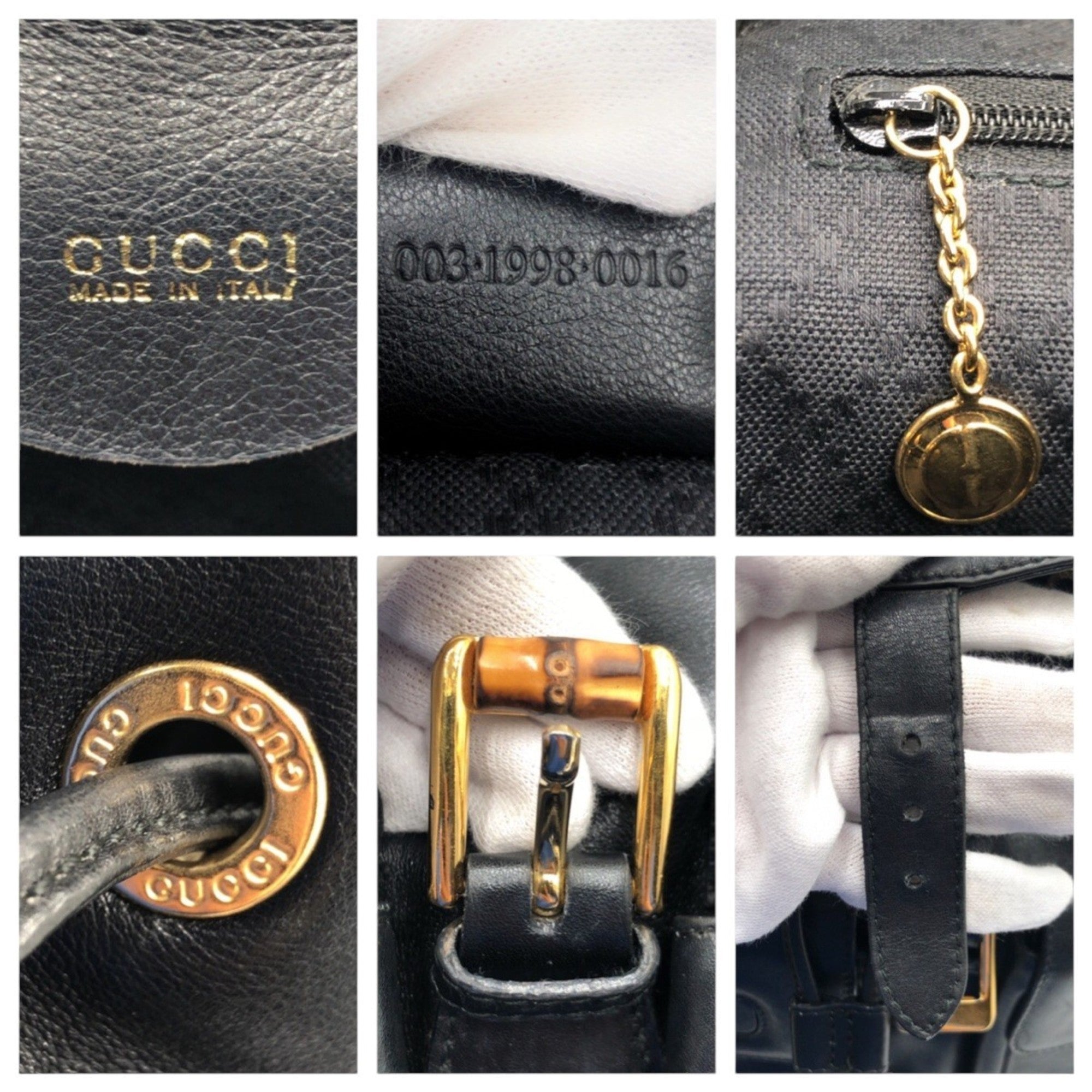 Gucci Black Leather Backpack (Pre-Owned)