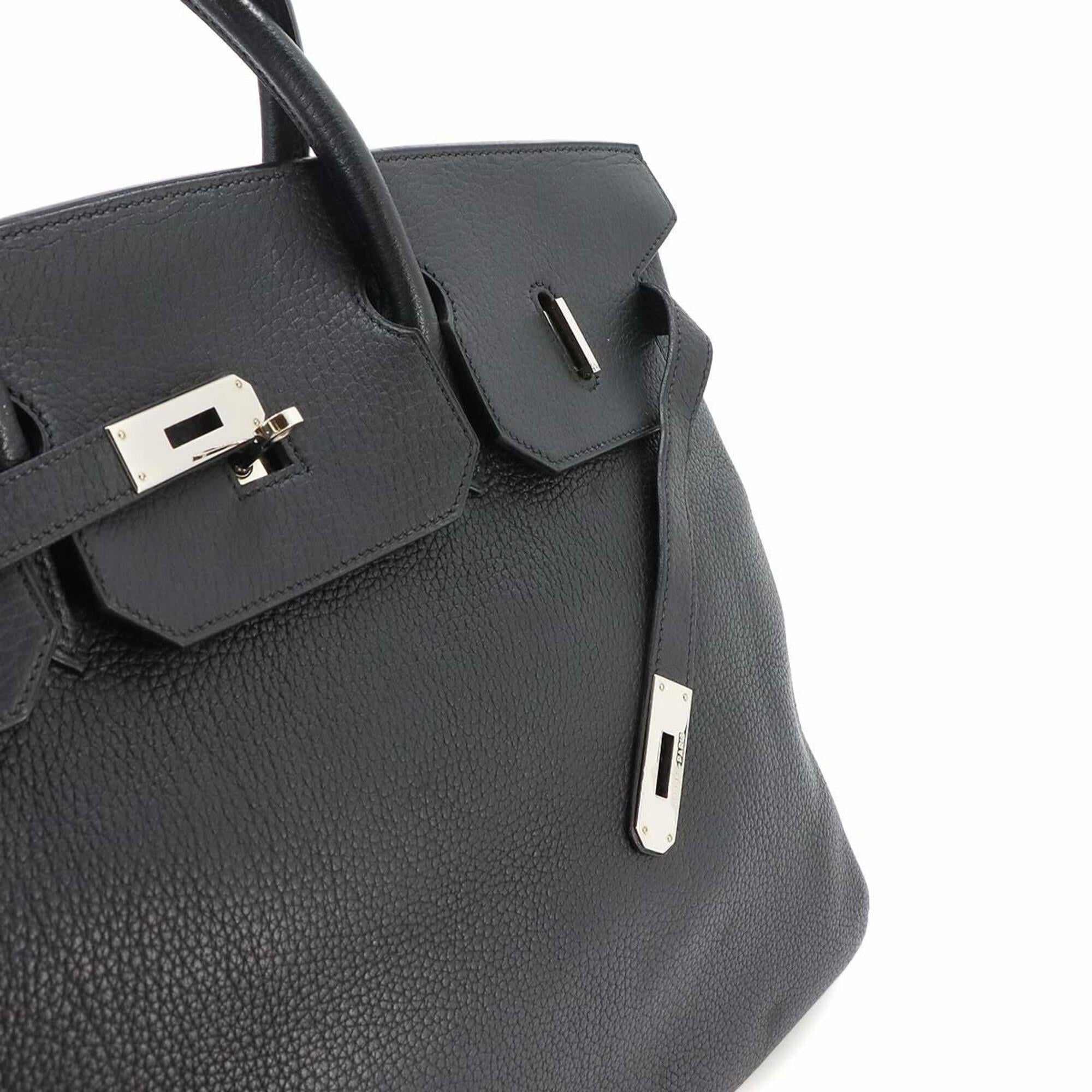 Hermes Black Togo Leather Handbag (Pre-Owned)