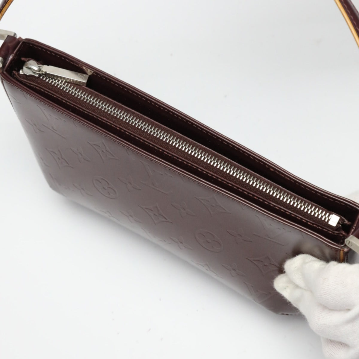 Louis Vuitton Monogram Red Color Violet Monogram Mat Handbag (Pre-Owned)