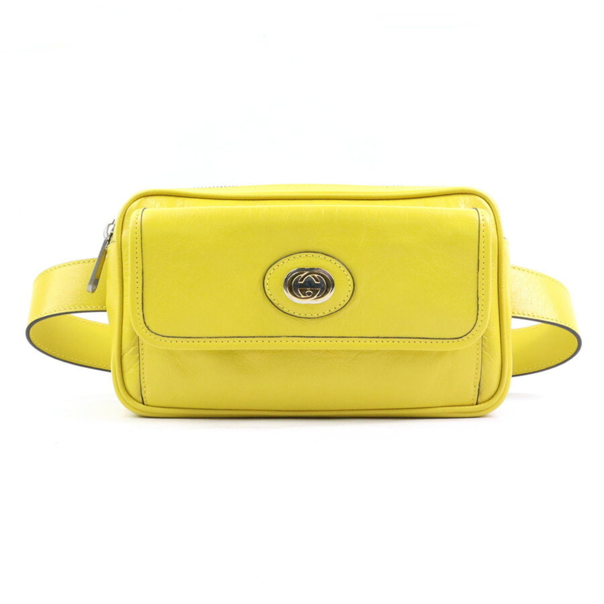 Gucci Yellow Leather Fanny Pack (Pre-Owned)