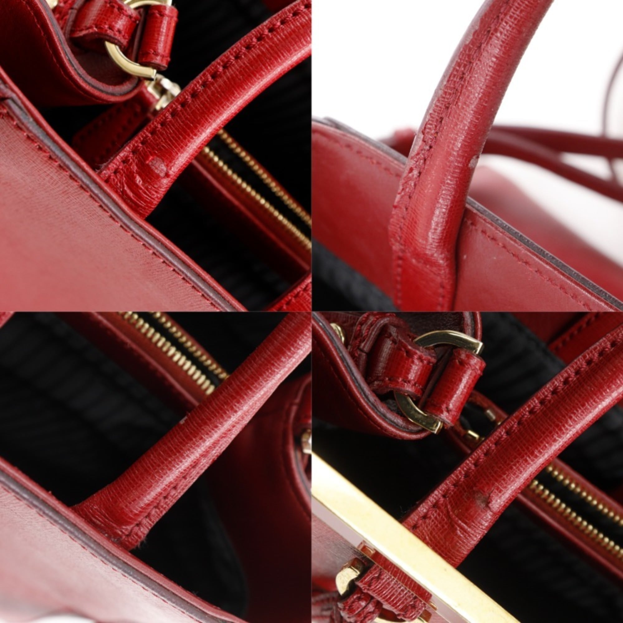 Fendi Red Color Leather Handbag (Pre-Owned)