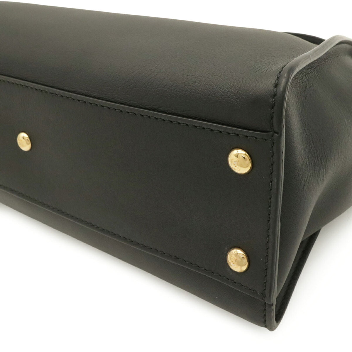 Fendi Black Leather Handbag Shoulder Bag (Pre-Owned)