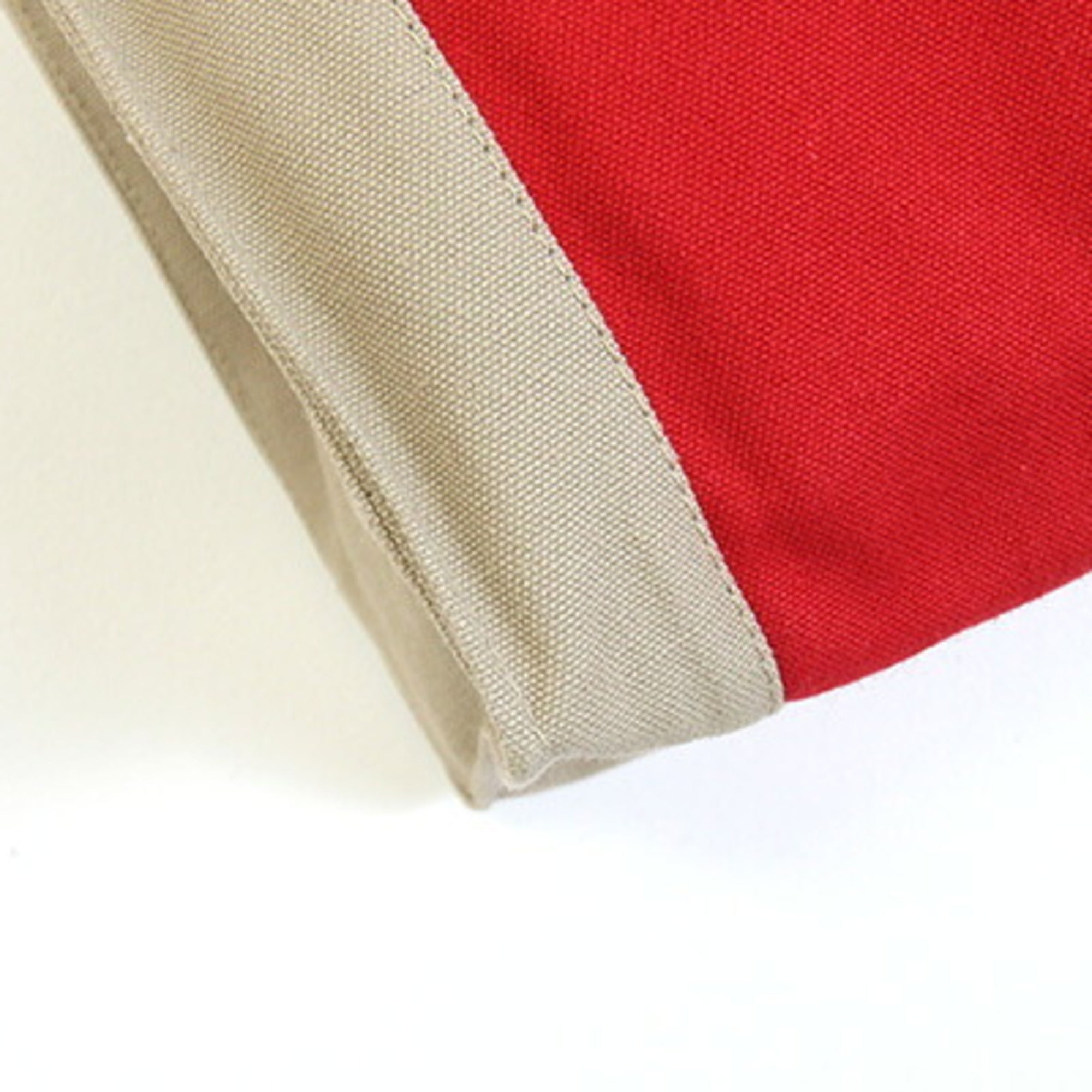 Hermes Beige Red Color Canvas Clutch Bag Pouch (Pre-Owned)