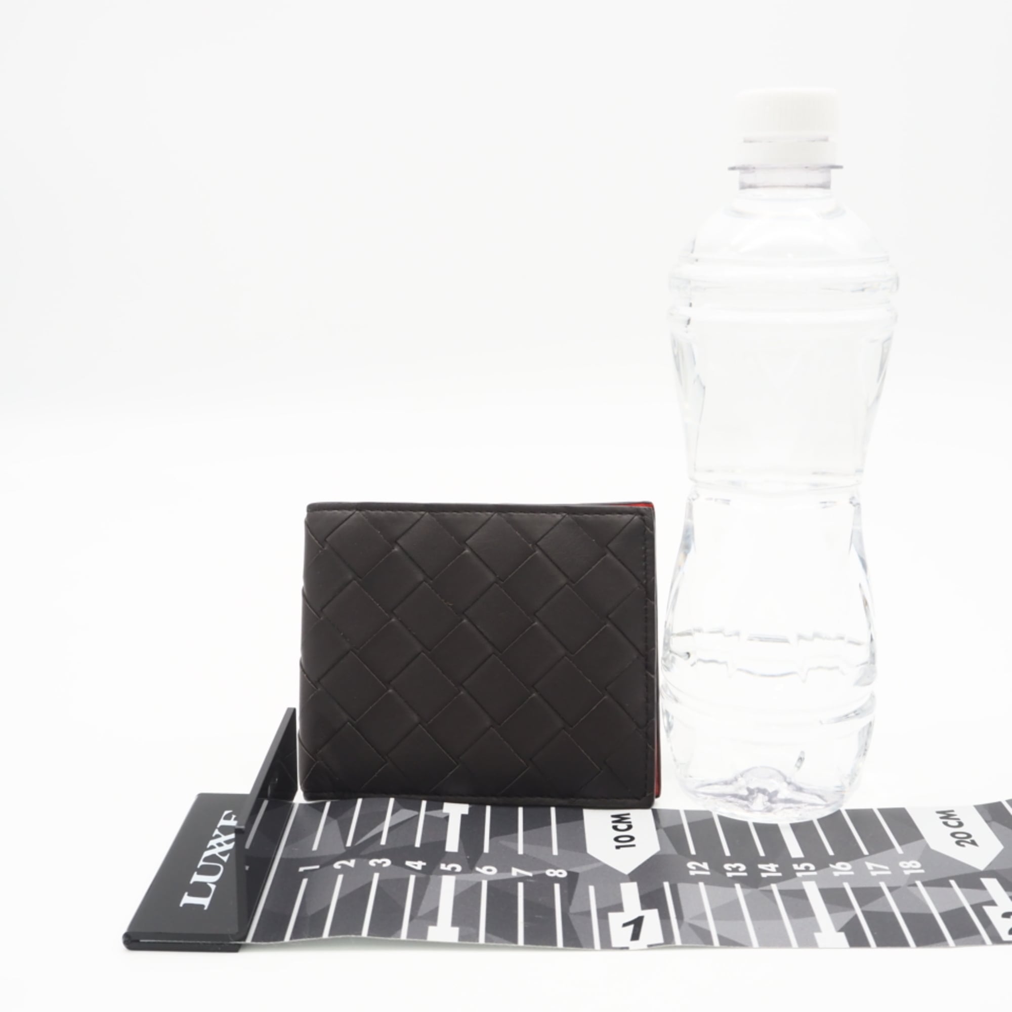 Bottega Veneta Intrecciato Brown Red Color Leather Wallet (Bi-Fold) (Pre-Owned)