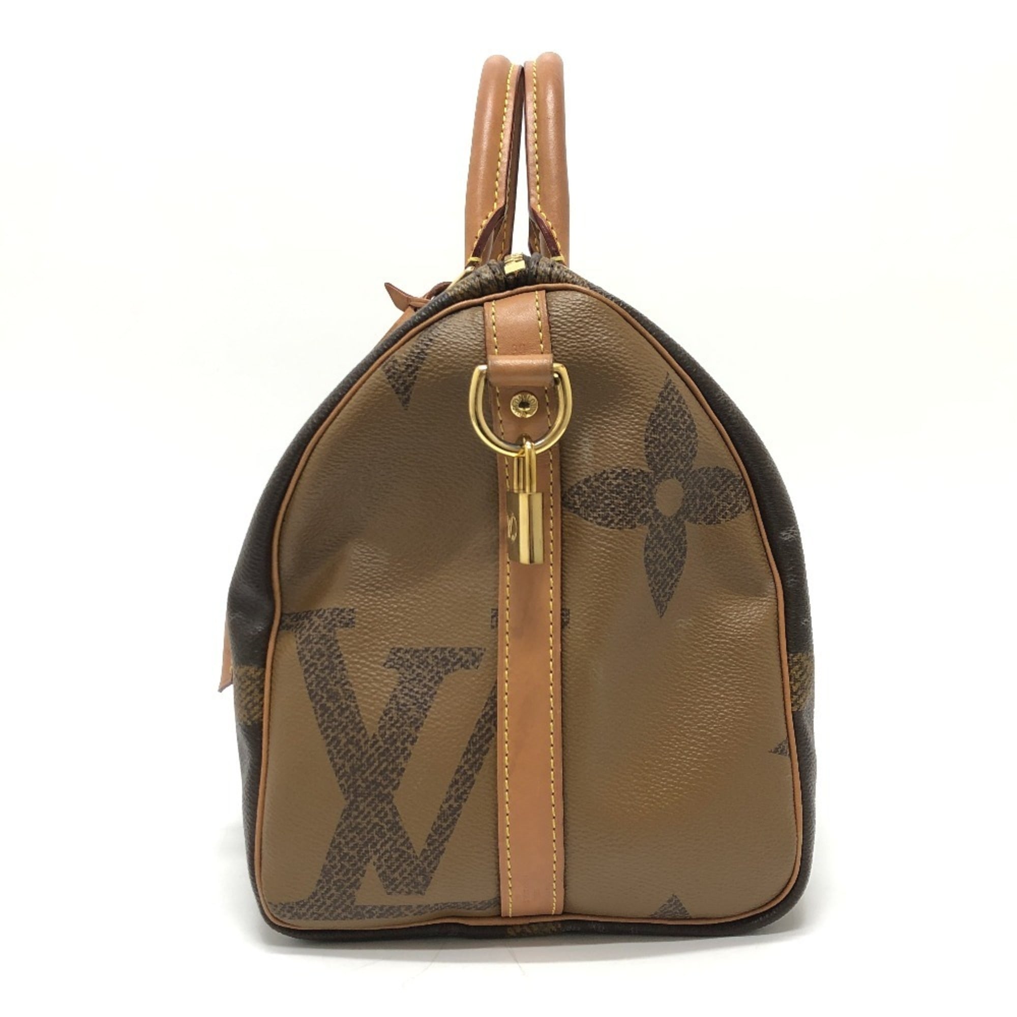 Louis Vuitton Brown Galle Monogram Monogram Boston Bag Handbag (Pre-Owned)
