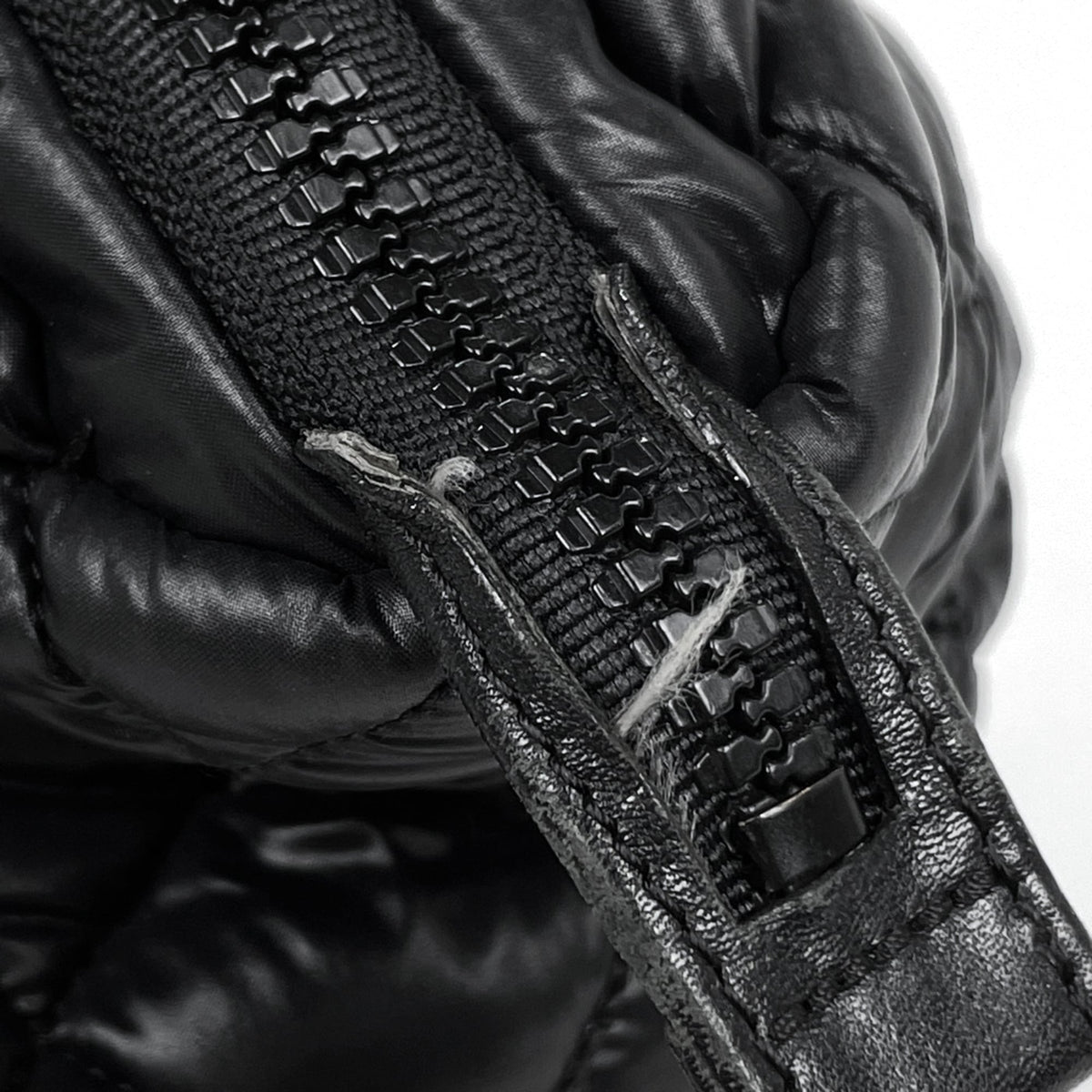 Chanel Black Nylon Leather Handbag (Pre-Owned)
