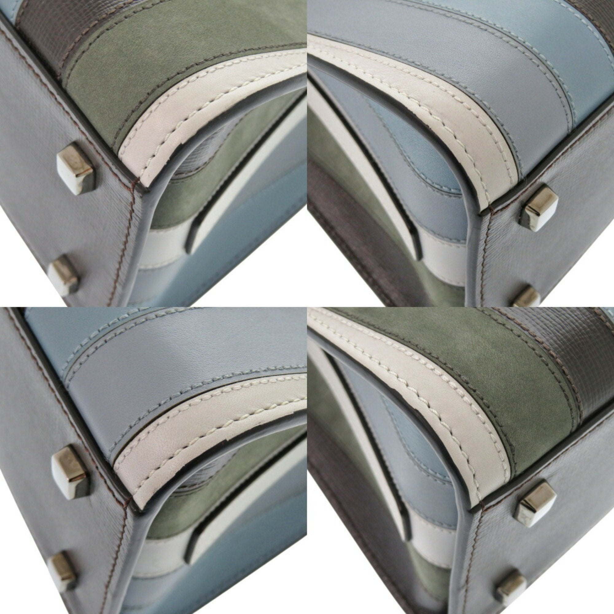 Valextra Blue Leather Handbag (Pre-Owned)