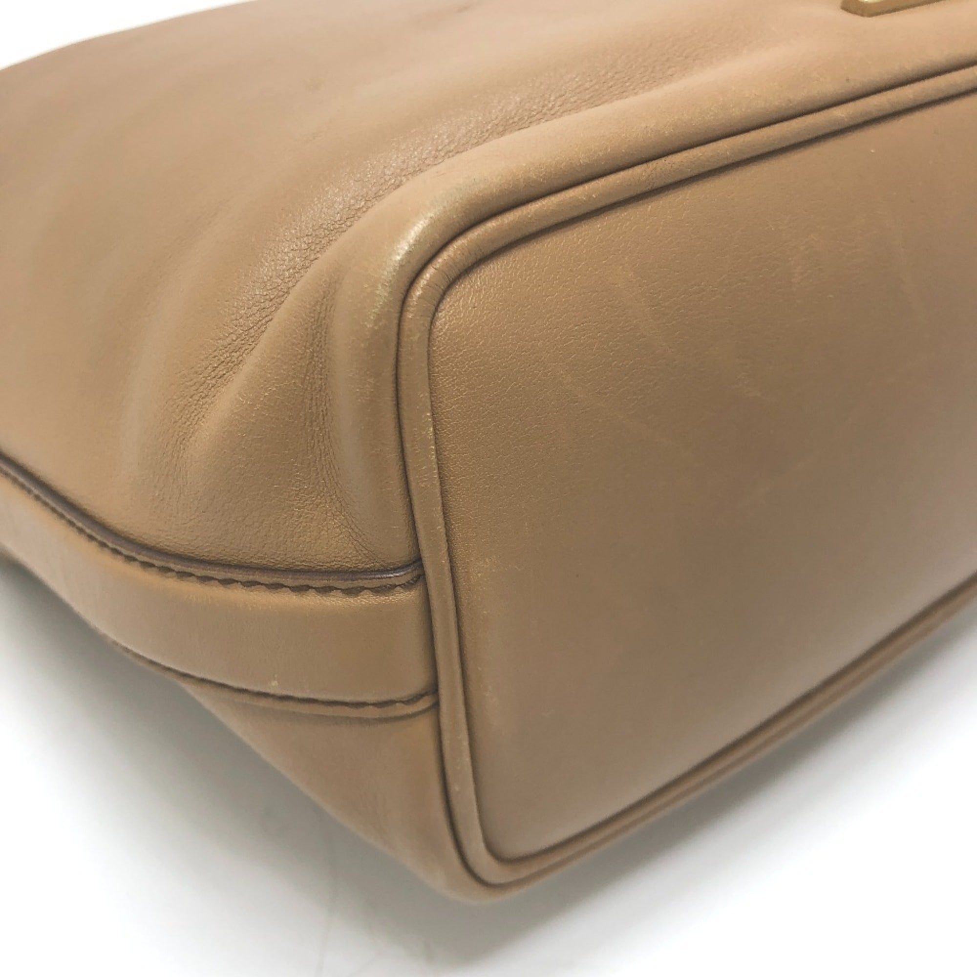 Gucci Brown Leather Handbag Shoulder Bag (Pre-Owned)