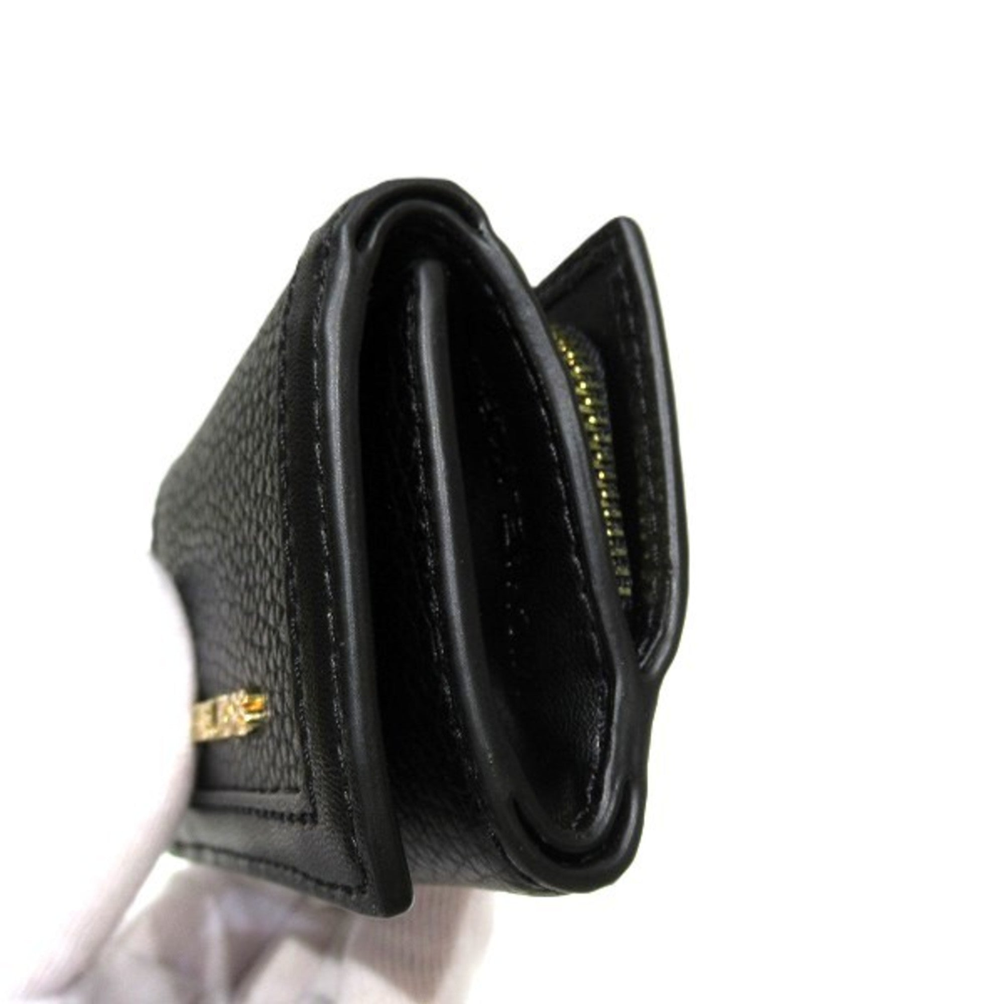 Michael Kors Black Leather Wallet (Tri-Fold) (Pre-Owned)