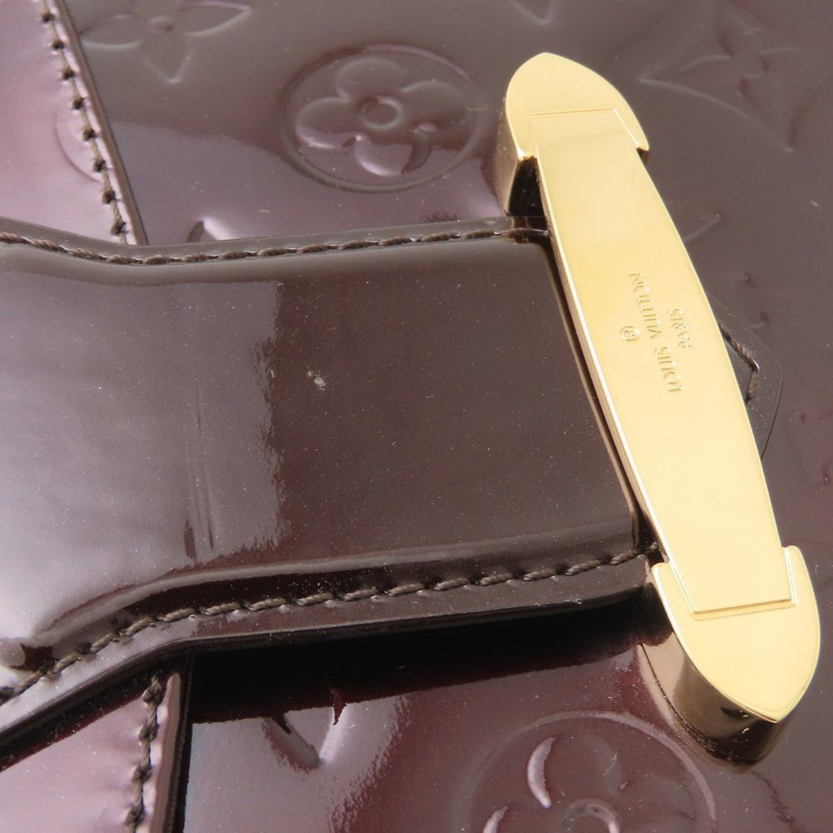 Louis Vuitton Amarante Vernis Patent Leather Shoulder Bag (Pre-Owned)