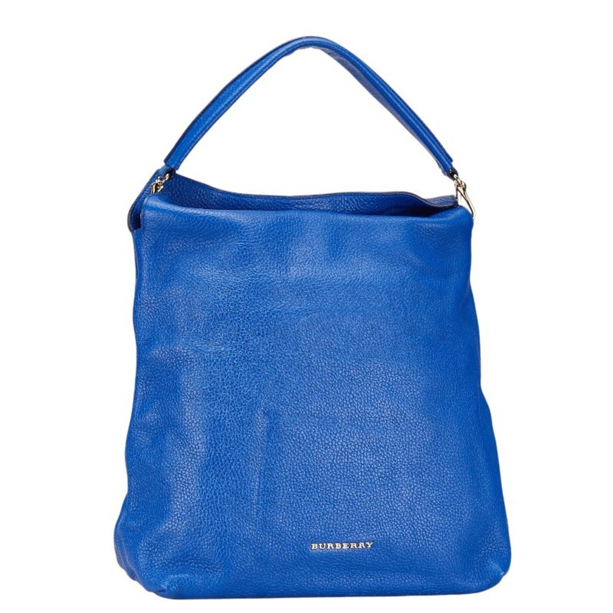Burberry Blue Leather Handbag (Pre-Owned)