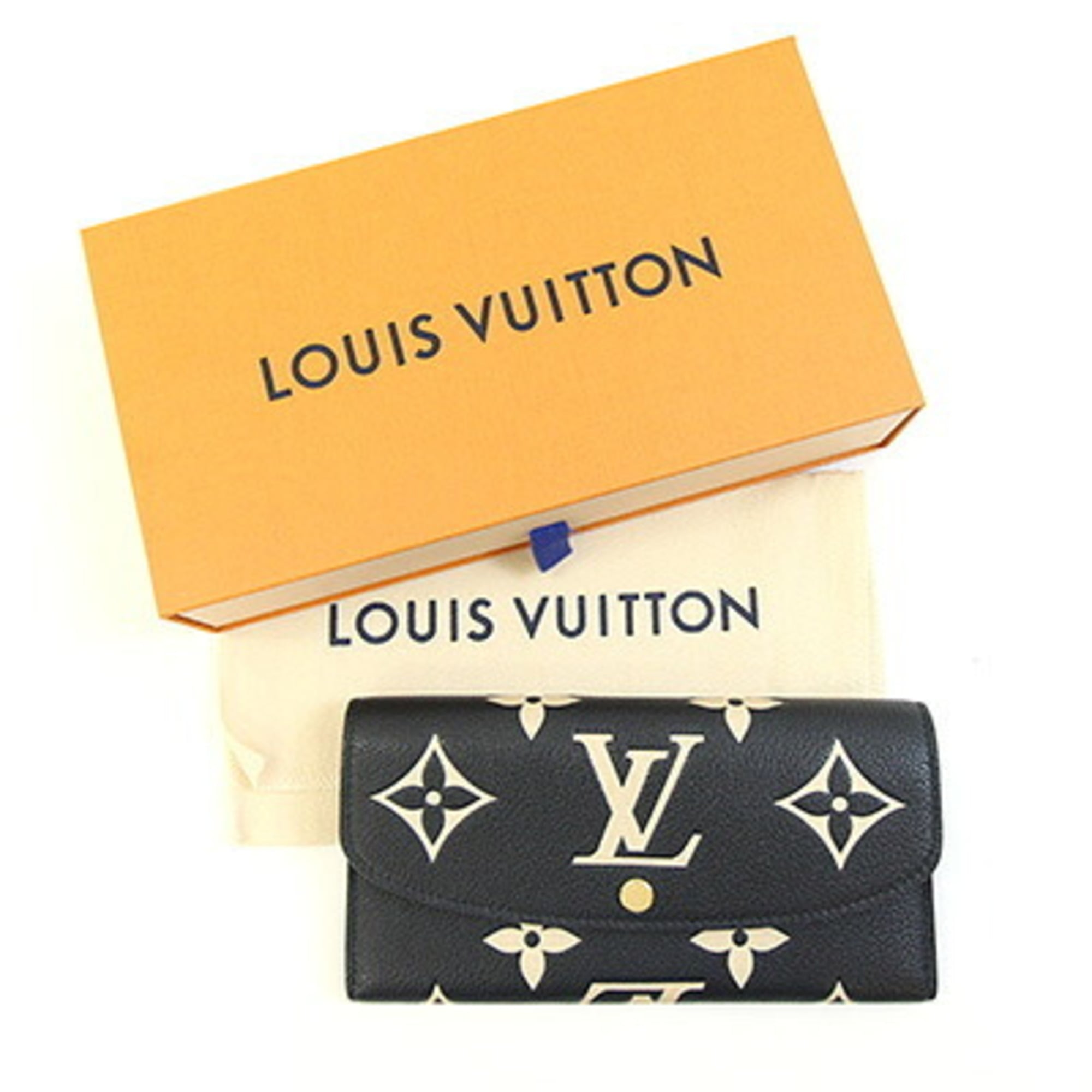 Louis Vuitton Bicolor Black Monogram Monogram Empreinte Long Wallet (Bi-Fold) (Pre-Owned)