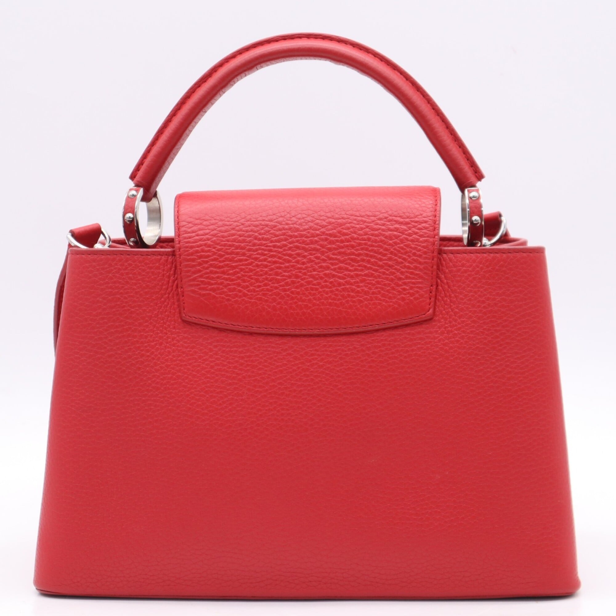Louis Vuitton Red Color Leather Handbag Shoulder Bag (Pre-Owned)