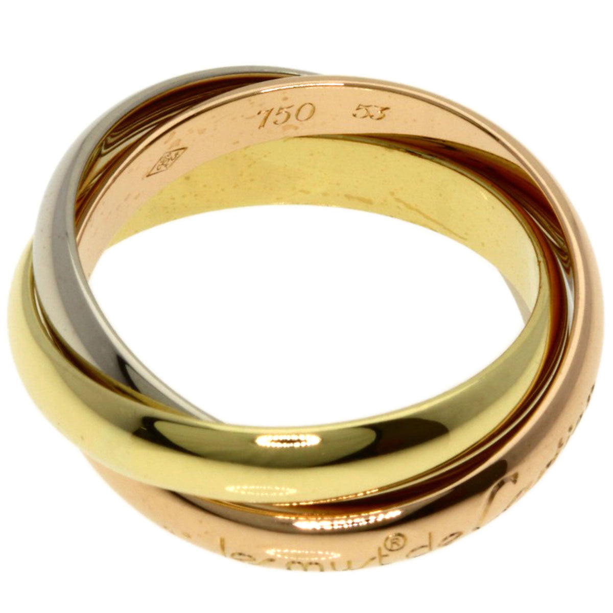 Cartier Trinity Yellow Gold (18K) Pink Gold (18K) White Gold (18K) Band Ring (Pre-Owned)