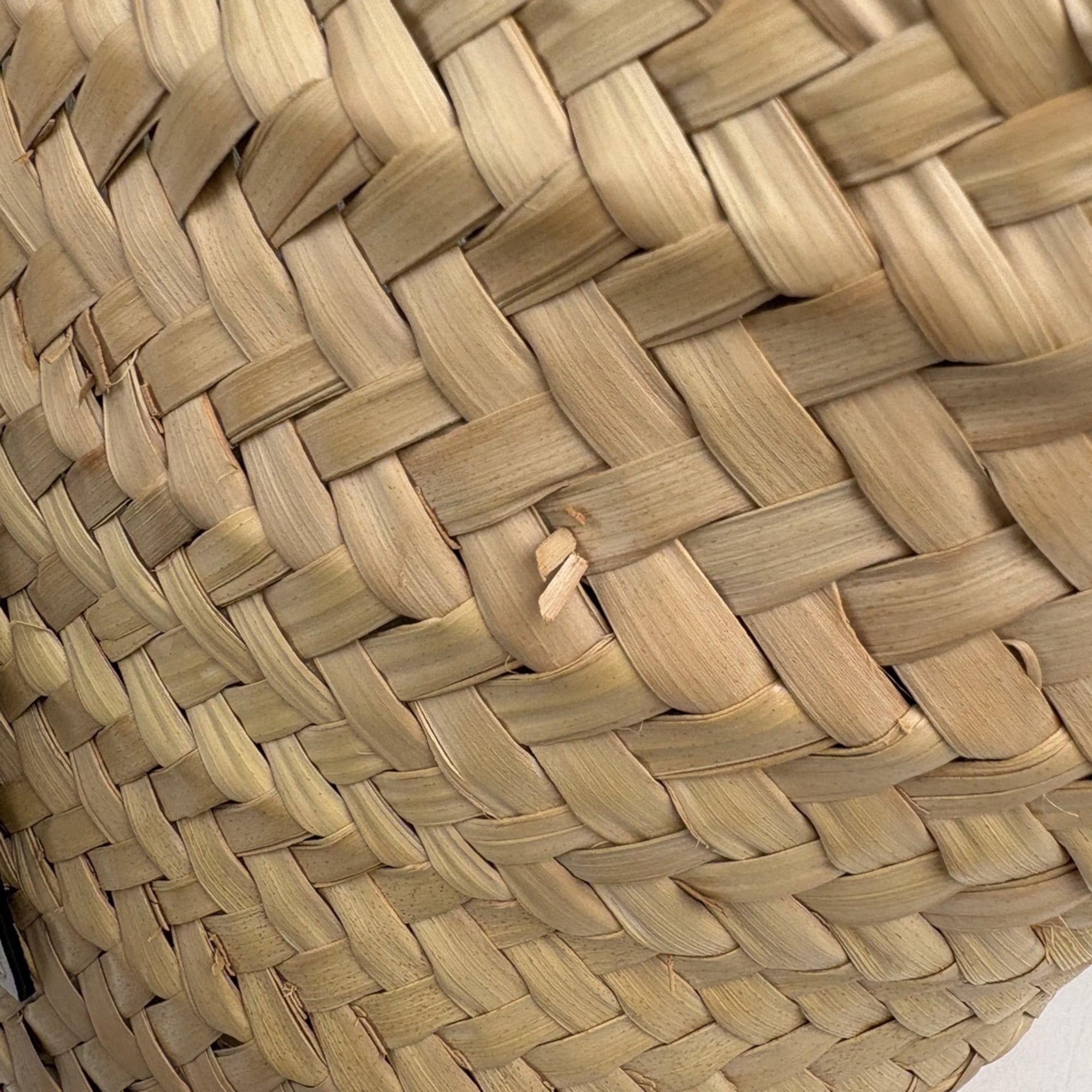 Loewe White Raffia Leather Basket Tote Bag (Pre-Owned)