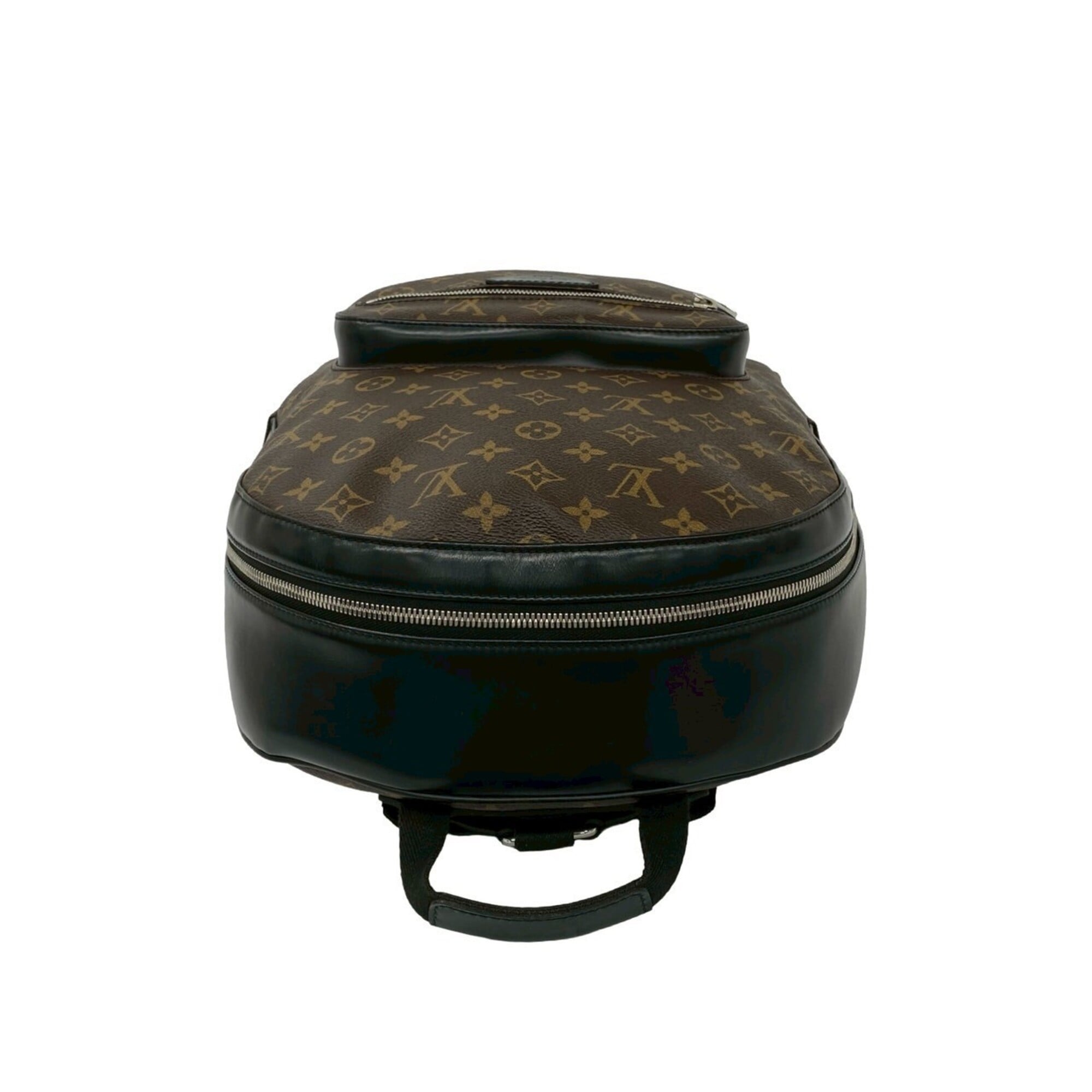 Louis Vuitton Black Brown Leather Pvc Backpack (Pre-Owned)