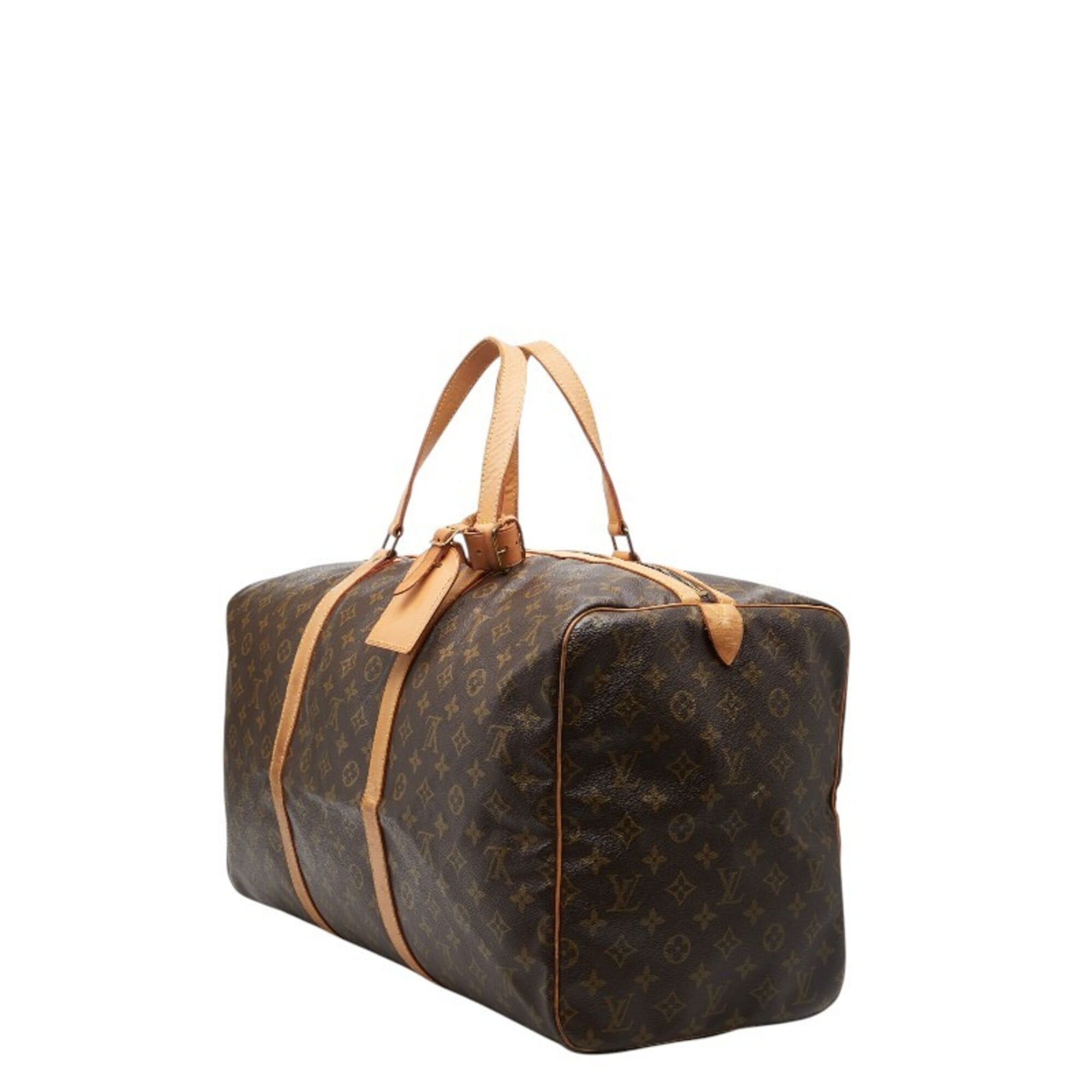 Louis Vuitton Brown Pvc Leather Boston Bag (Pre-Owned)