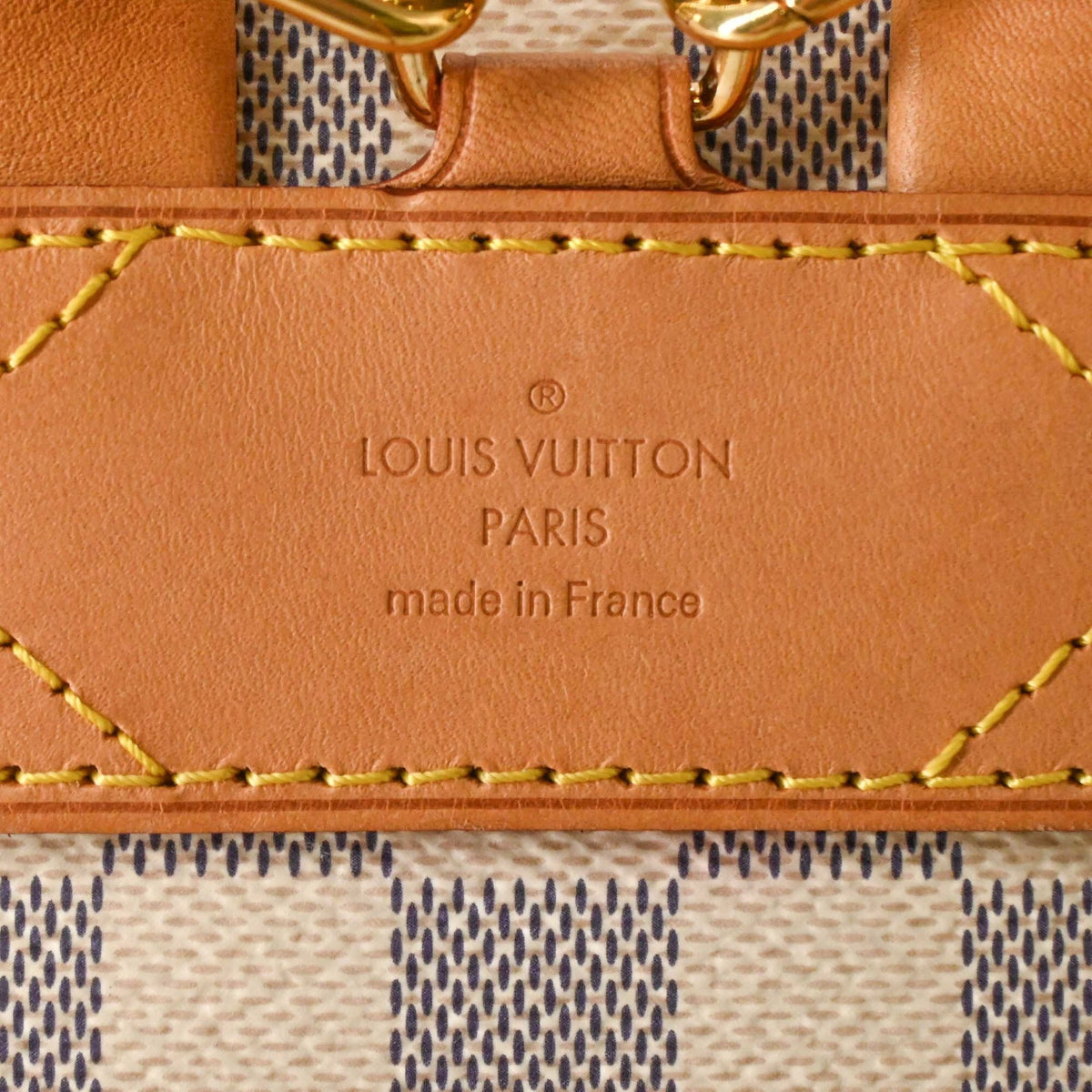 Louis Vuitton Damier Azur White Damier Azur Leather Backpack (Pre-Owned)