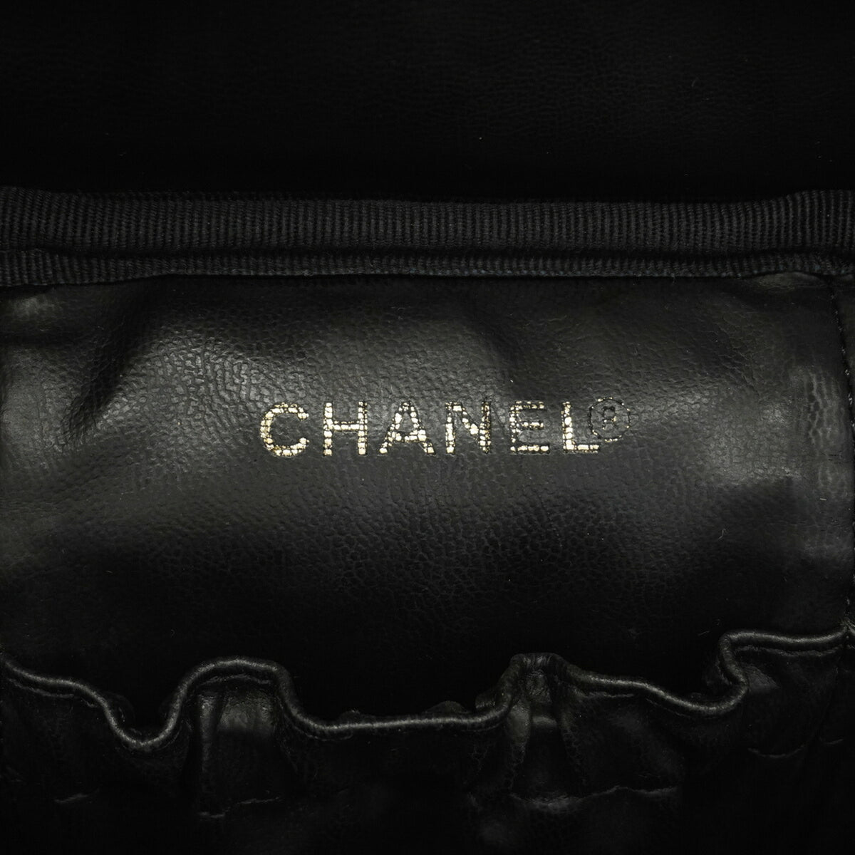 Chanel Black Grained Calfskin Vanity Bag (Pre-Owned)