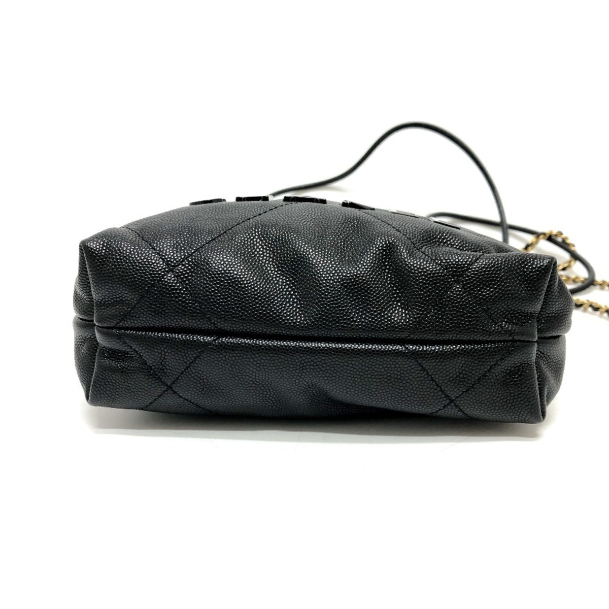 Chanel Black Grained Calfskin Shoulder Bag (Pre-Owned)