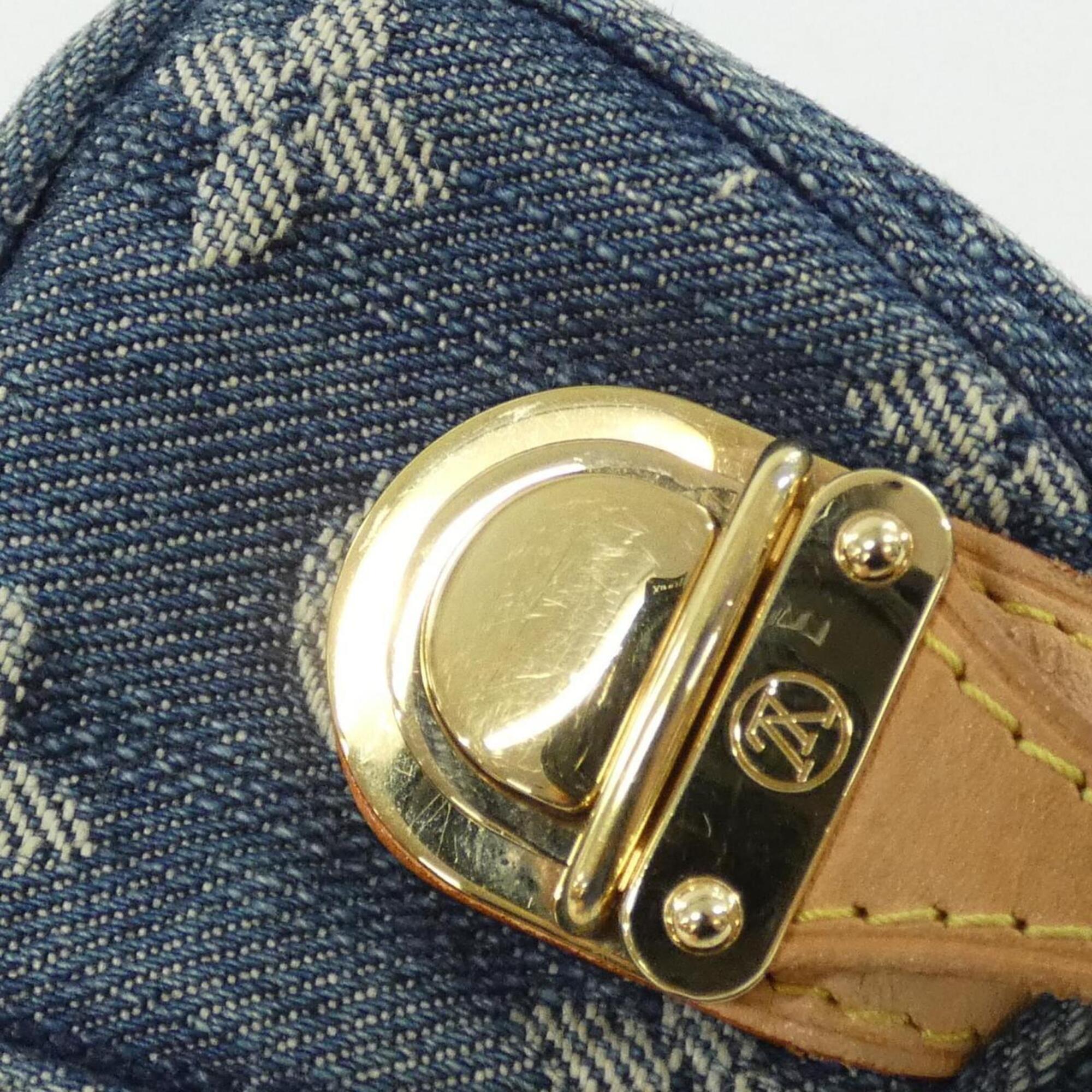 Louis Vuitton Blue Denim Handbag Pochette Pouch (Pre-Owned)