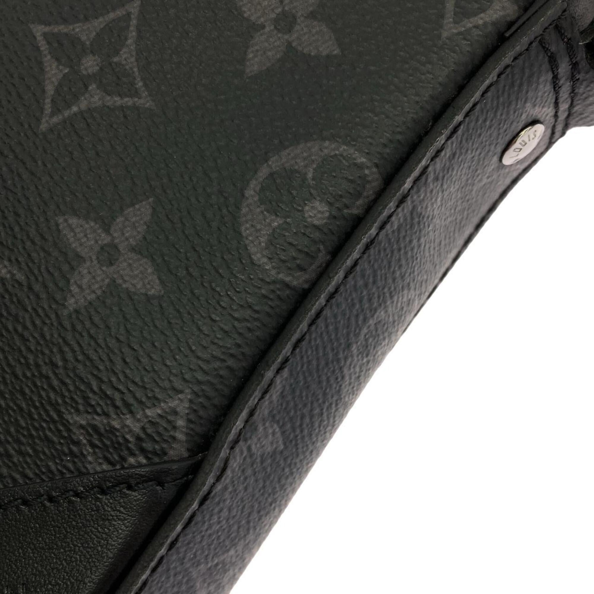 Louis Vuitton Black Gris Coated Canvas Pouch Shoulder Bag (Pre-Owned)