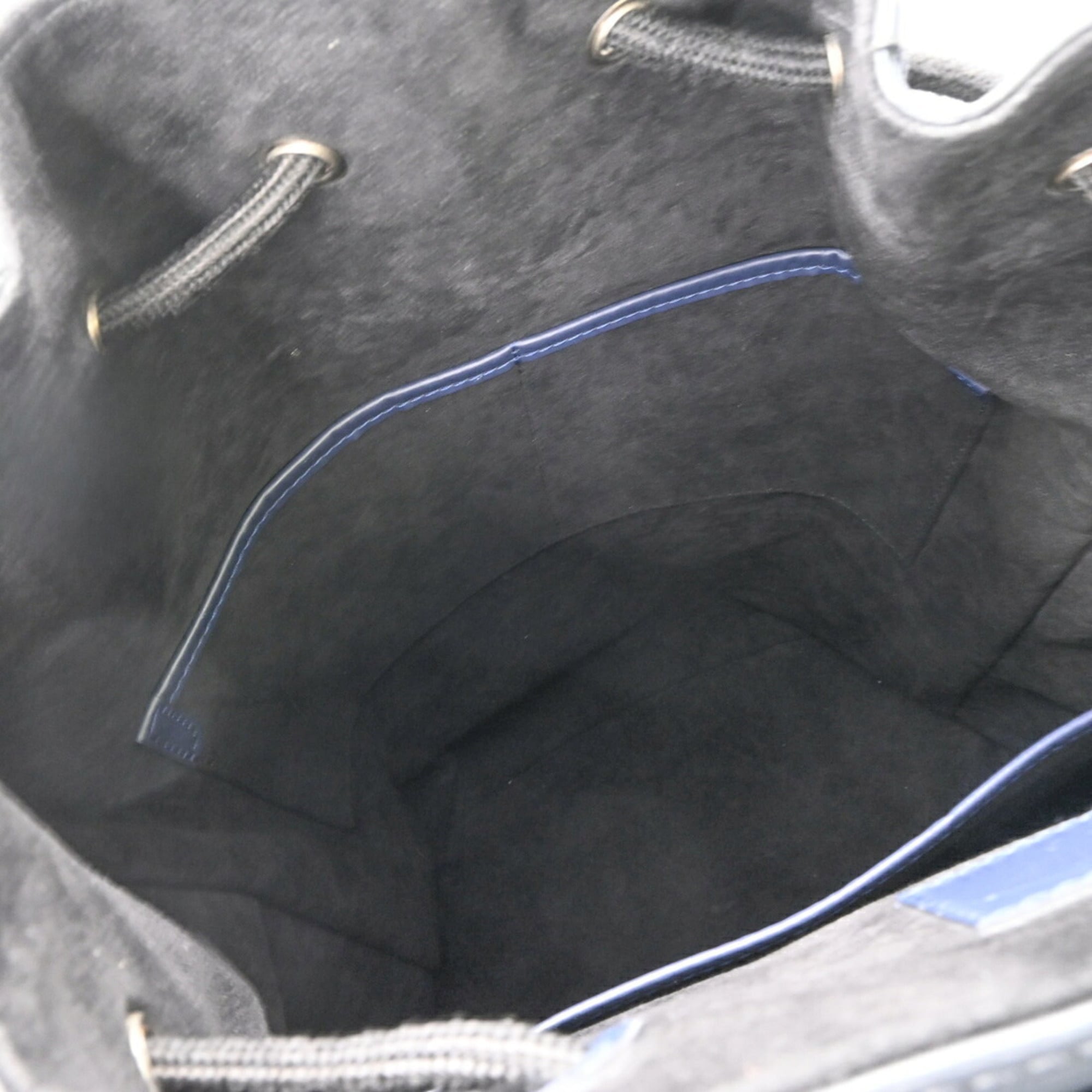 Louis Vuitton Black Blue Gray Monogram Eclipse Monogram Eclipse Epi Leather Backpack (Pre-Owned)