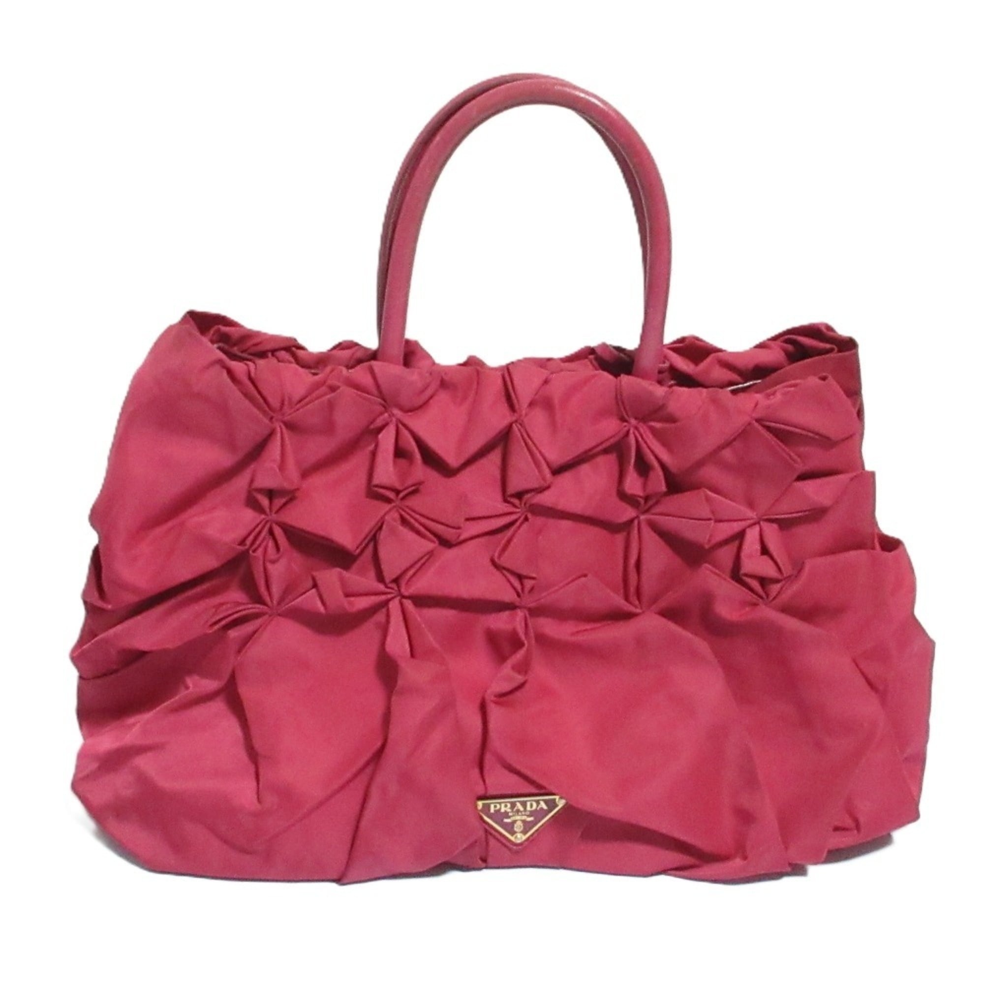Prada Pink Nylon Handbag (Pre-Owned)