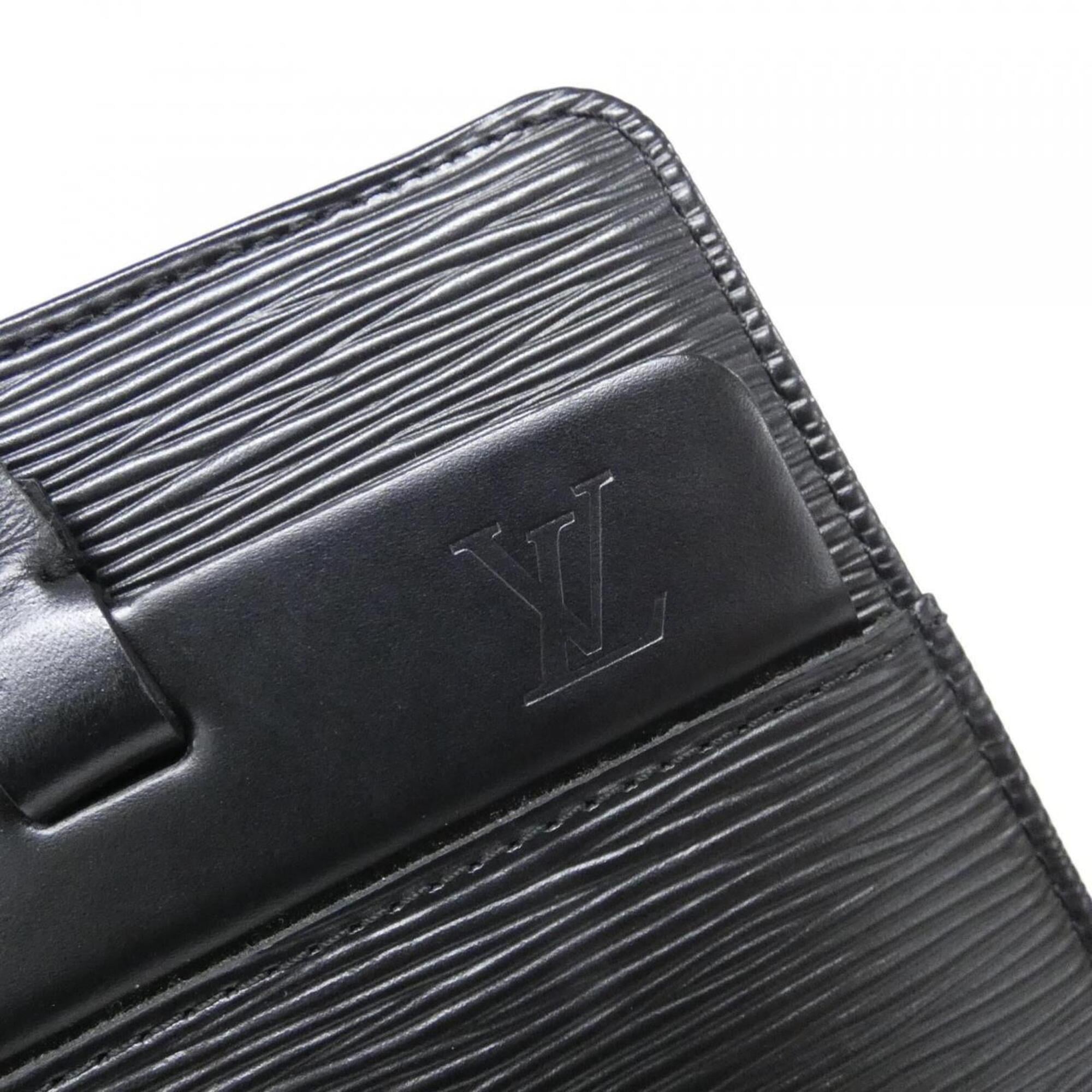 Louis Vuitton Black Leather Shoulder Bag (Pre-Owned)