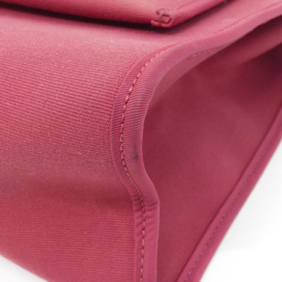 Hermes Red Color Toile Officier Handbag (Pre-Owned)