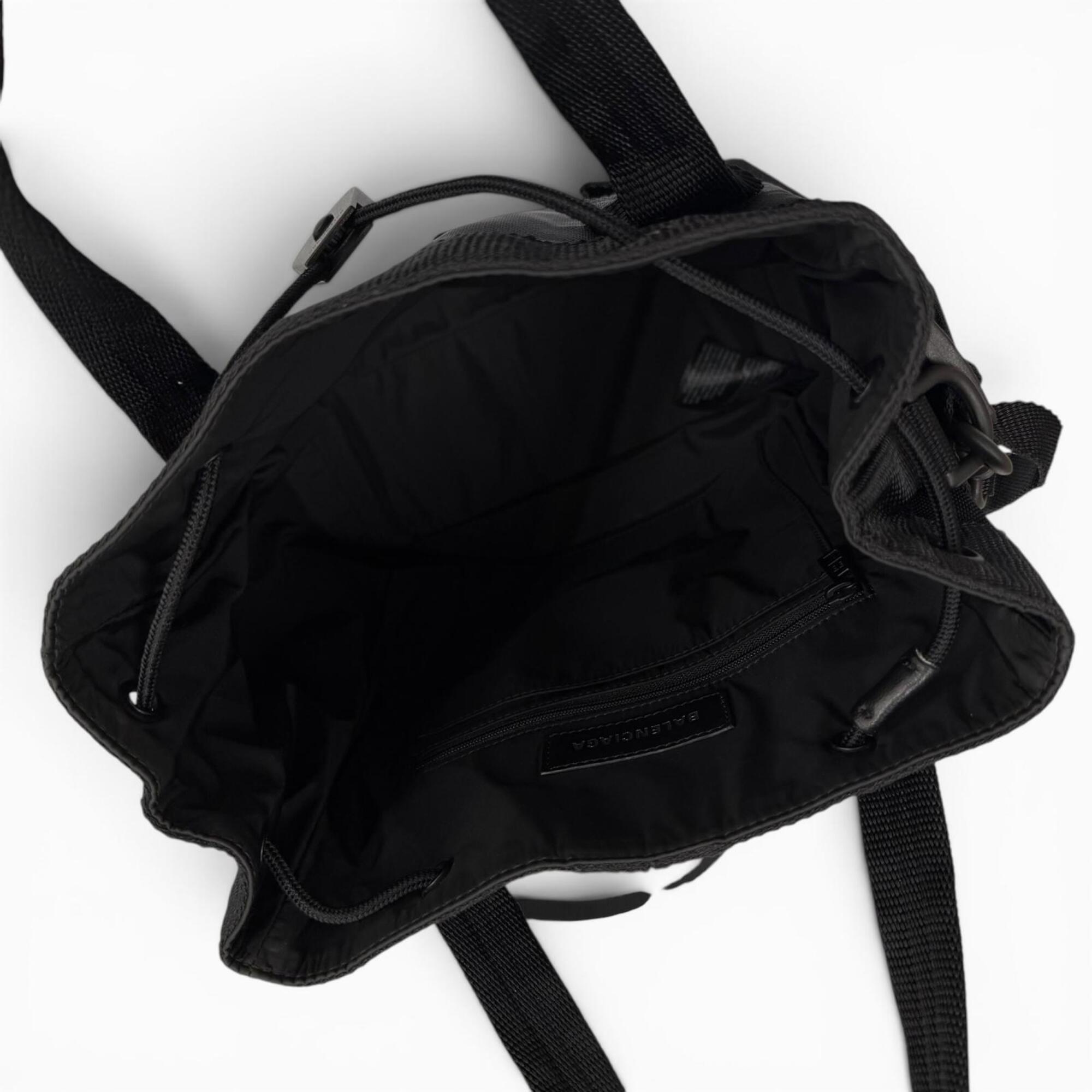 Balenciaga Black Nylon Tote Bag (Pre-Owned)