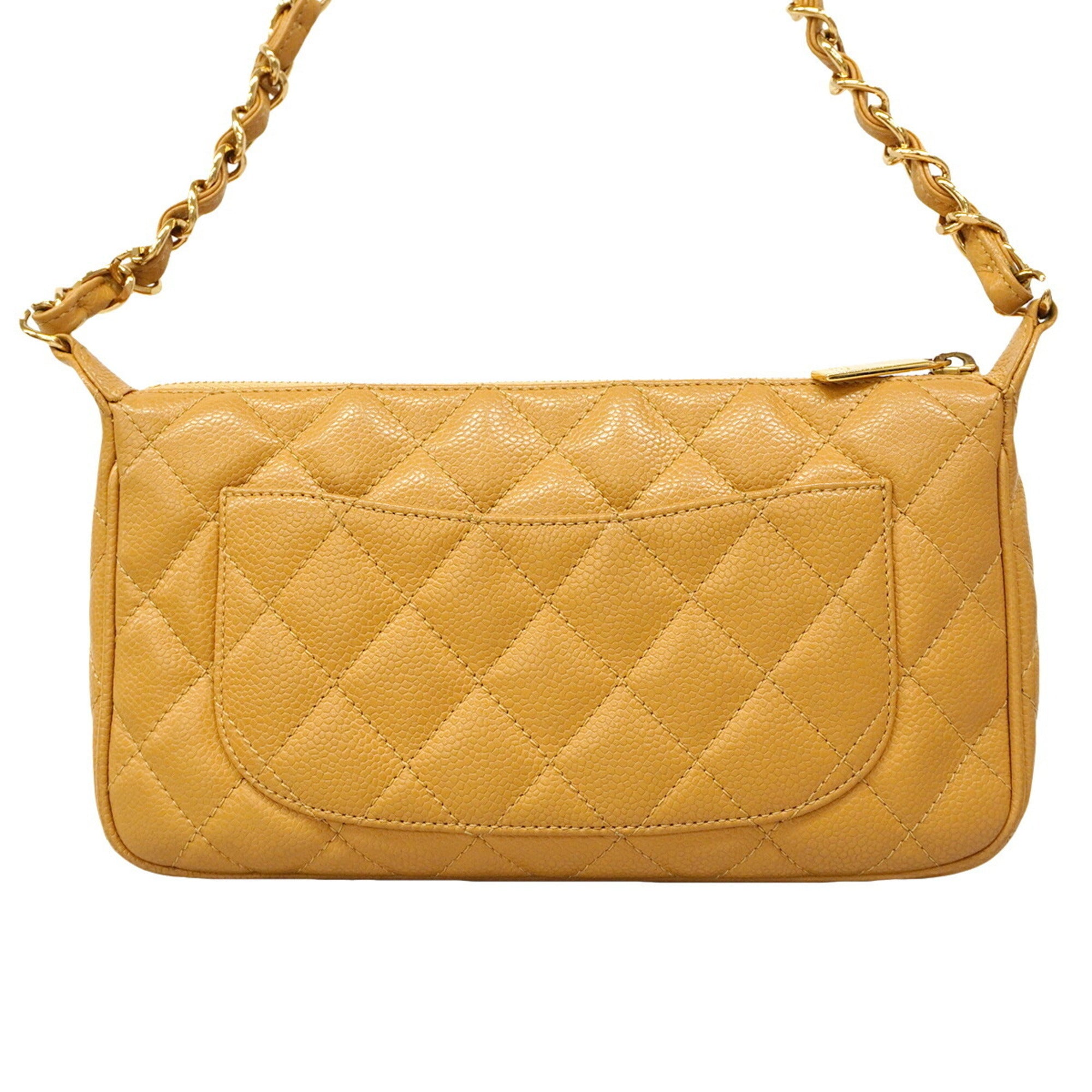 Chanel Brown Grained Calfskin Shoulder Bag (Pre-Owned)