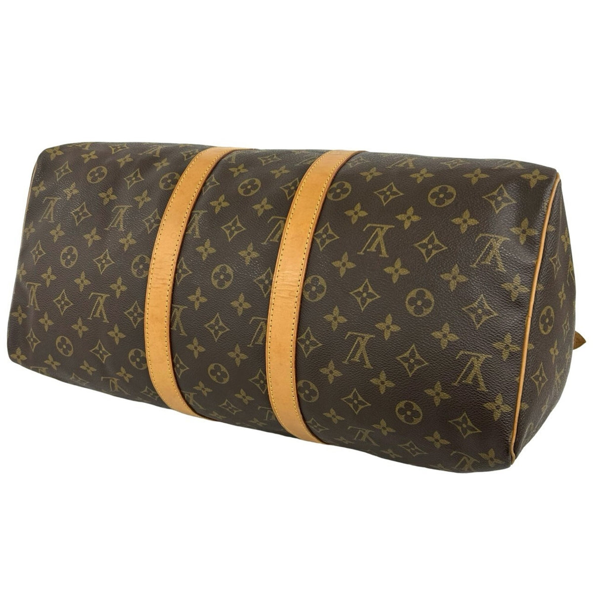 Louis Vuitton Brown Leather Pvc Boston Bag Handbag (Pre-Owned)