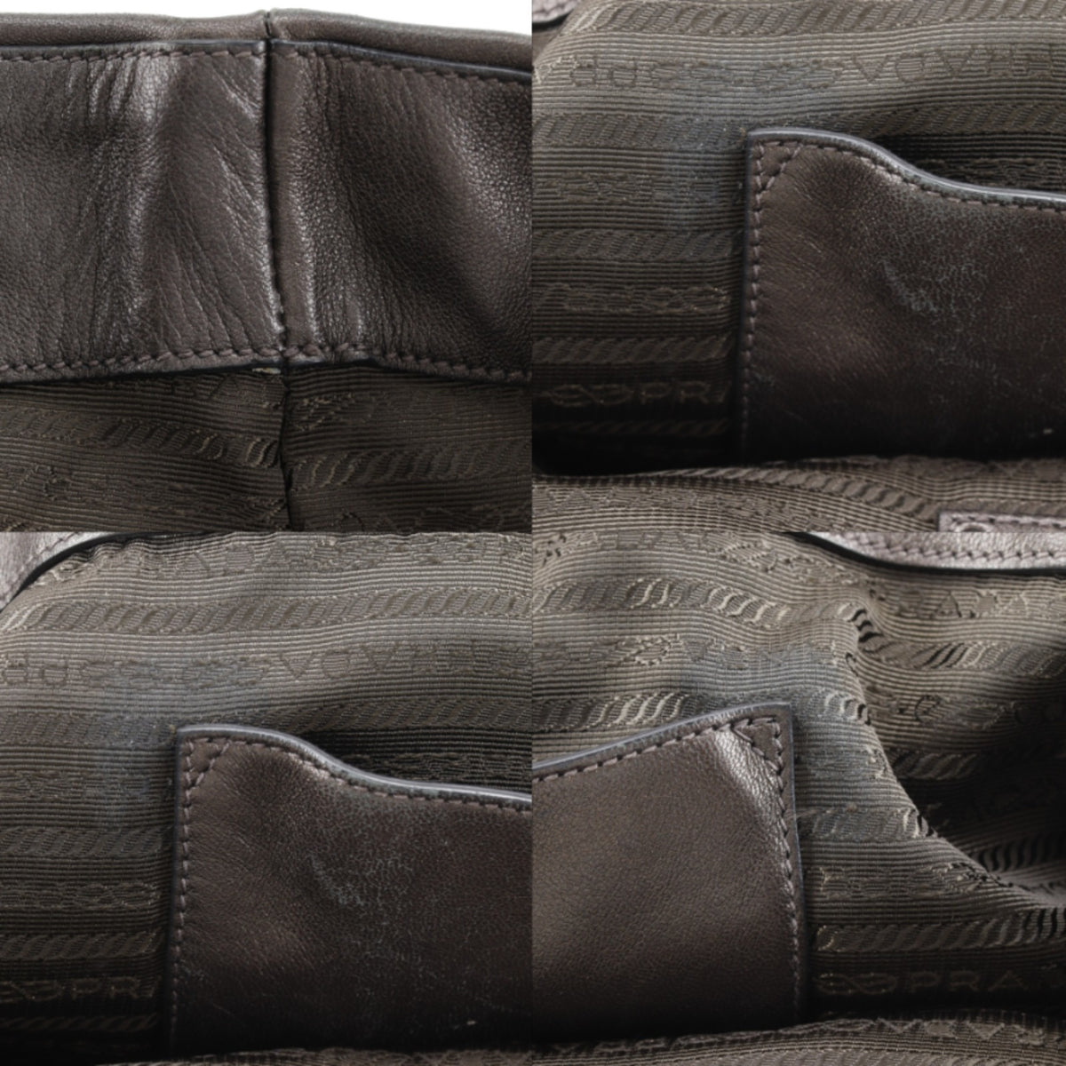 Prada Brown Leather Tote Bag (Pre-Owned)