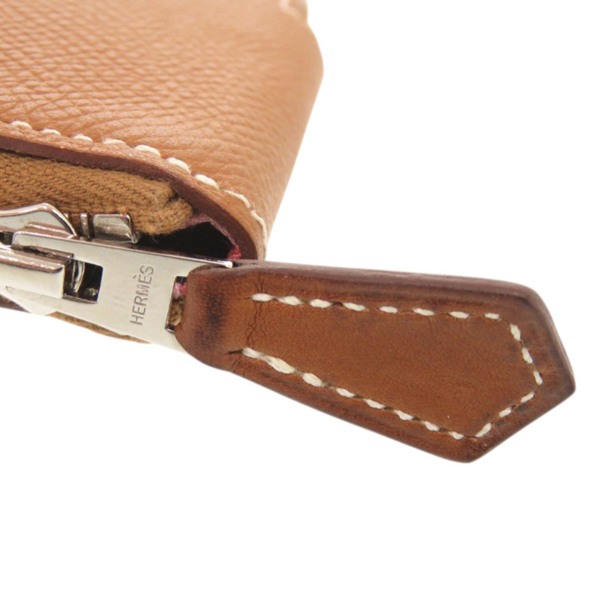 Hermes Brown Epsom Leather Coin Purse/Coin Case (Pre-Owned)