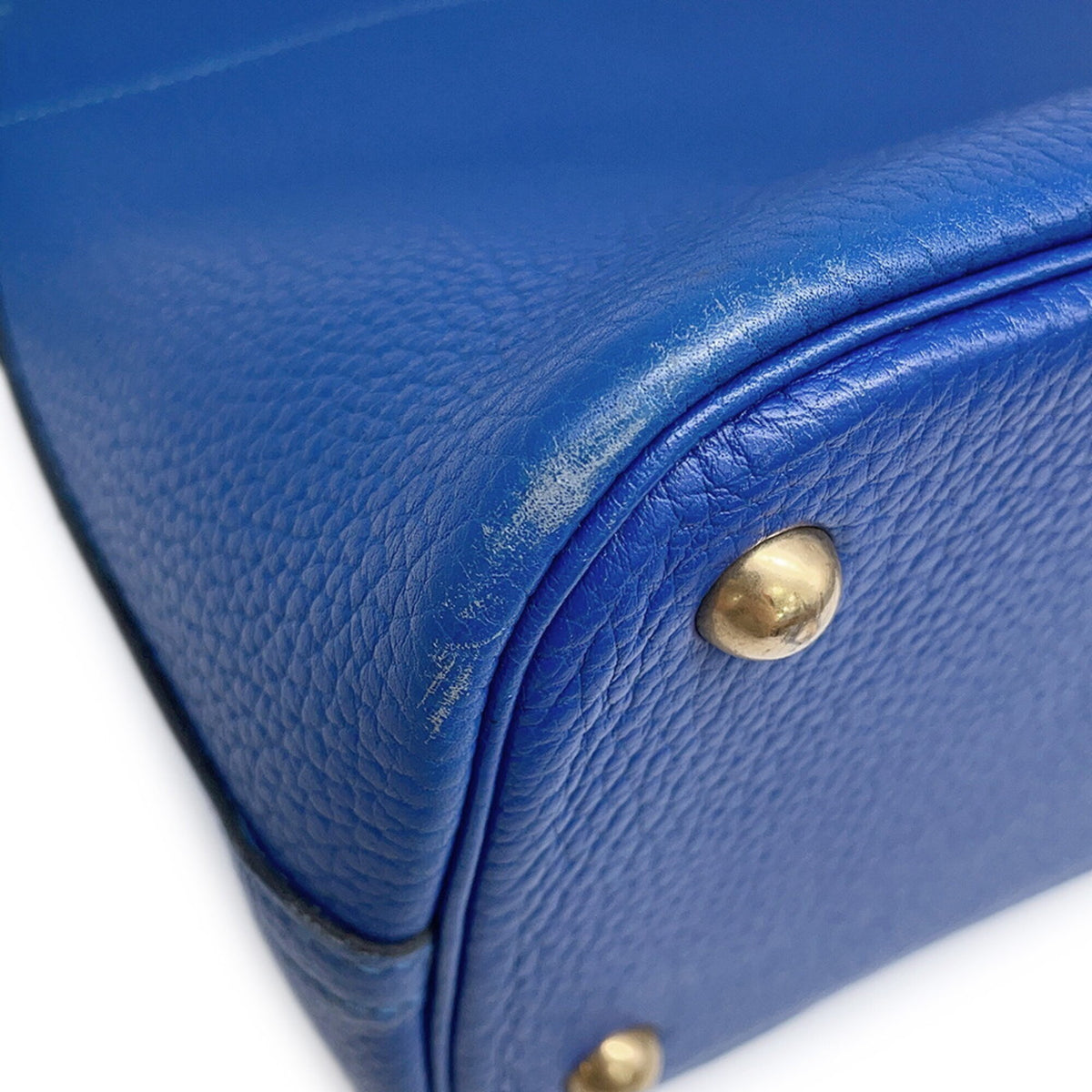 Hermes Bolide Blue Ardennes Leather Handbag Shoulder Bag (Pre-Owned)