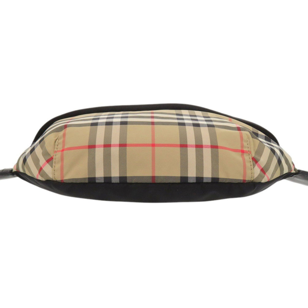 Burberry Beige Black Nylon Fanny Pack Sling Bag (Pre-Owned)