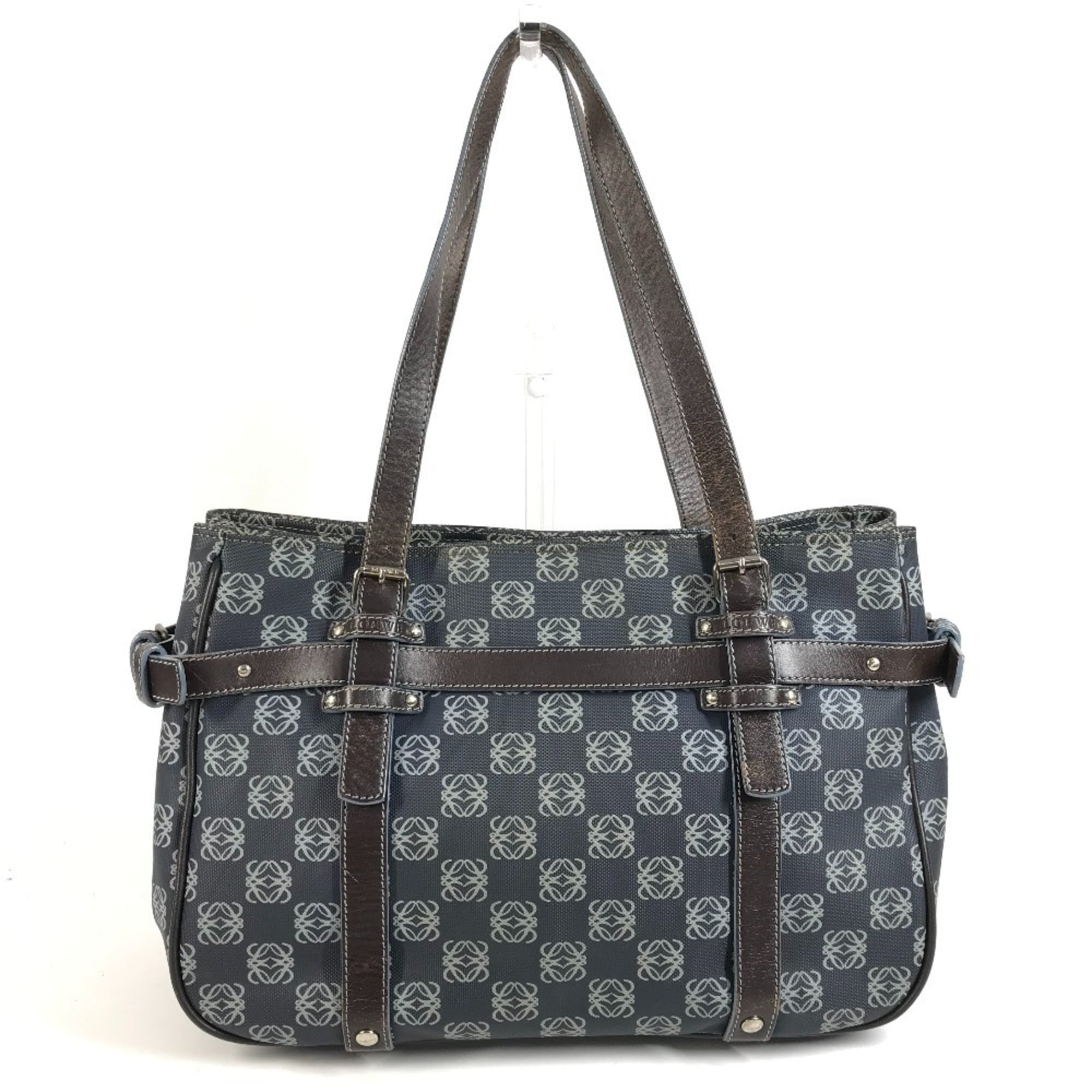 Loewe Blue Brown Pvc Leather Shoulder Bag Tote Bag (Pre-Owned)