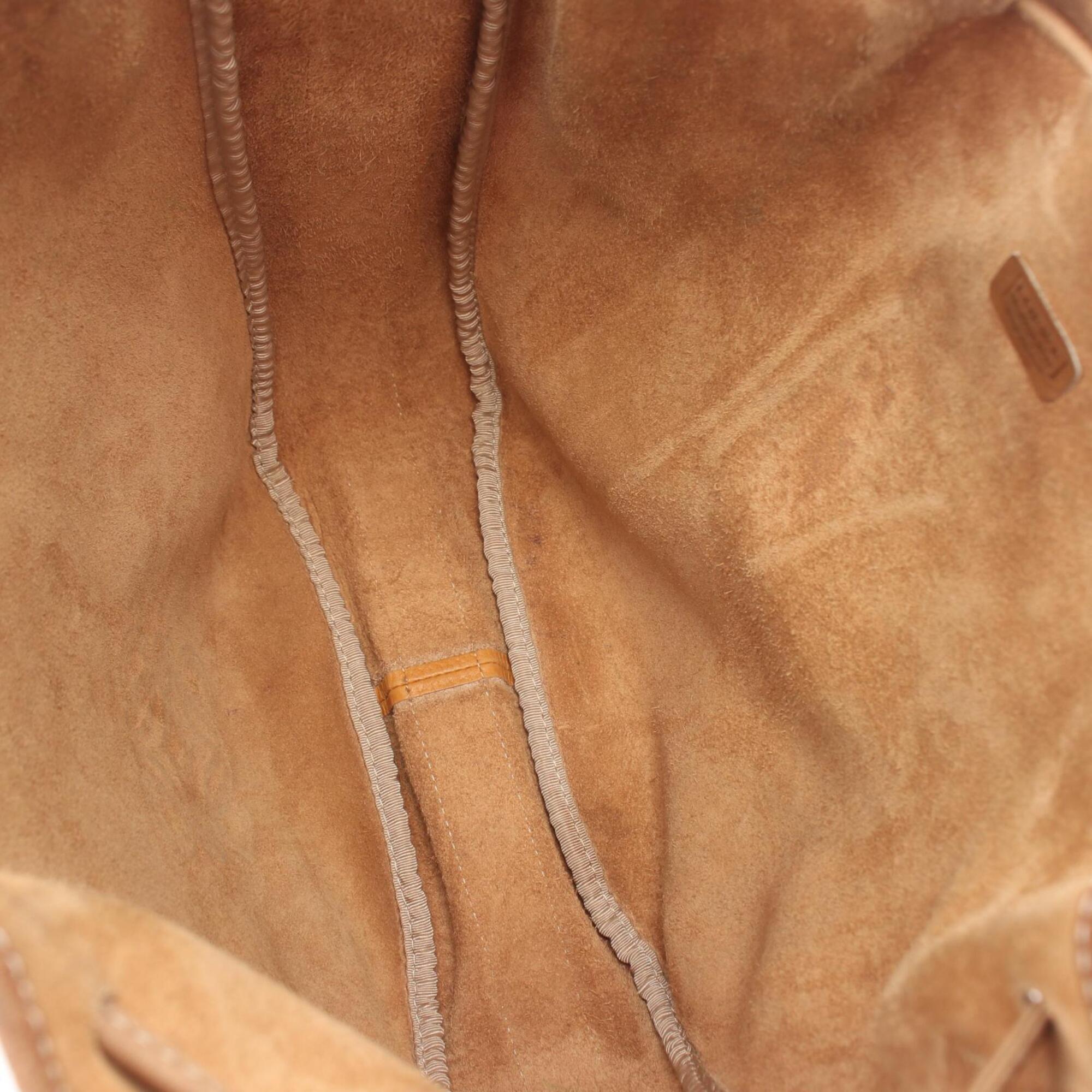 Loewe Brown Orange Leather Handbag Shoulder Bag (Pre-Owned)