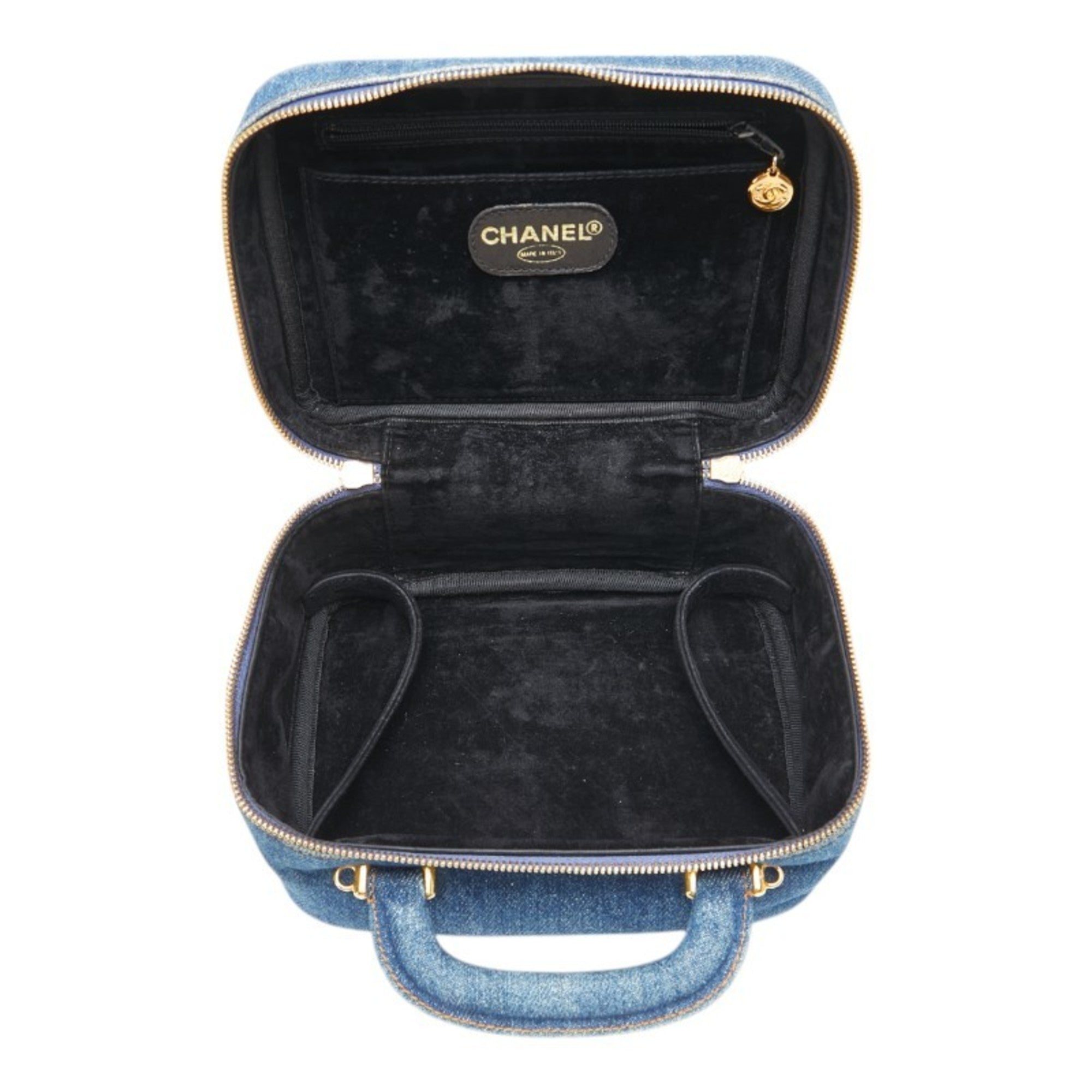 Chanel Denim Denim Shoulder Bag Vanity Bag (Pre-Owned)