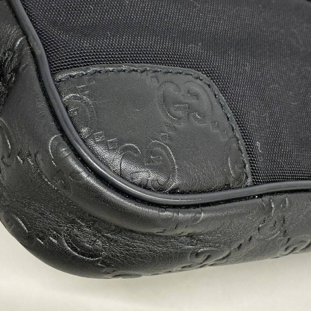 Gucci Black Leather Nylon Fanny Pack (Pre-Owned)