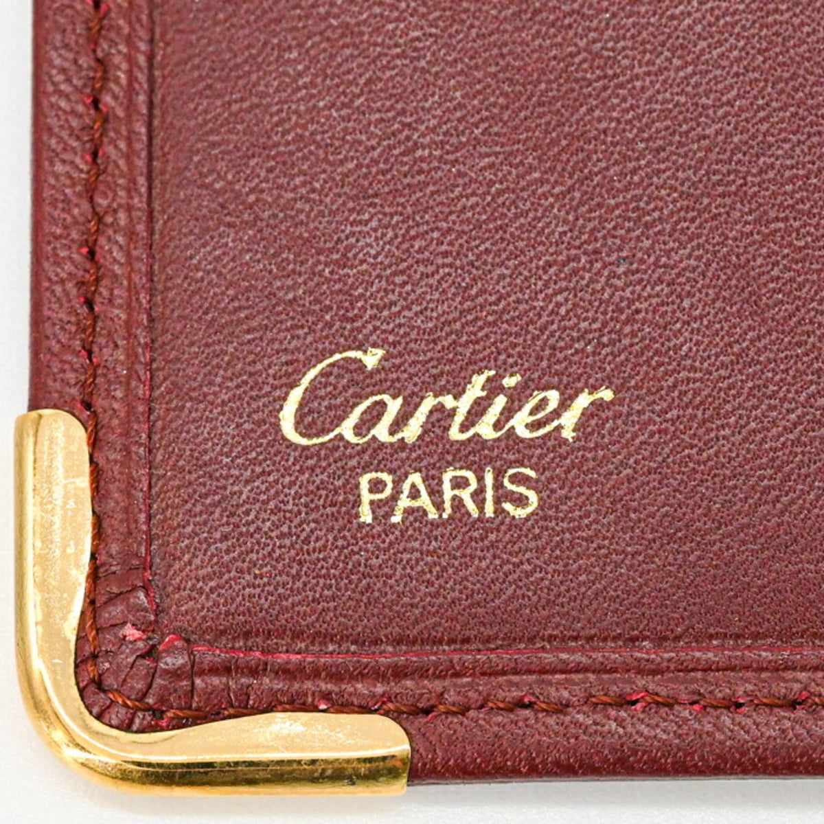 Cartier Must Bordeaux Leather Wallet (Bi-Fold) (Pre-Owned)