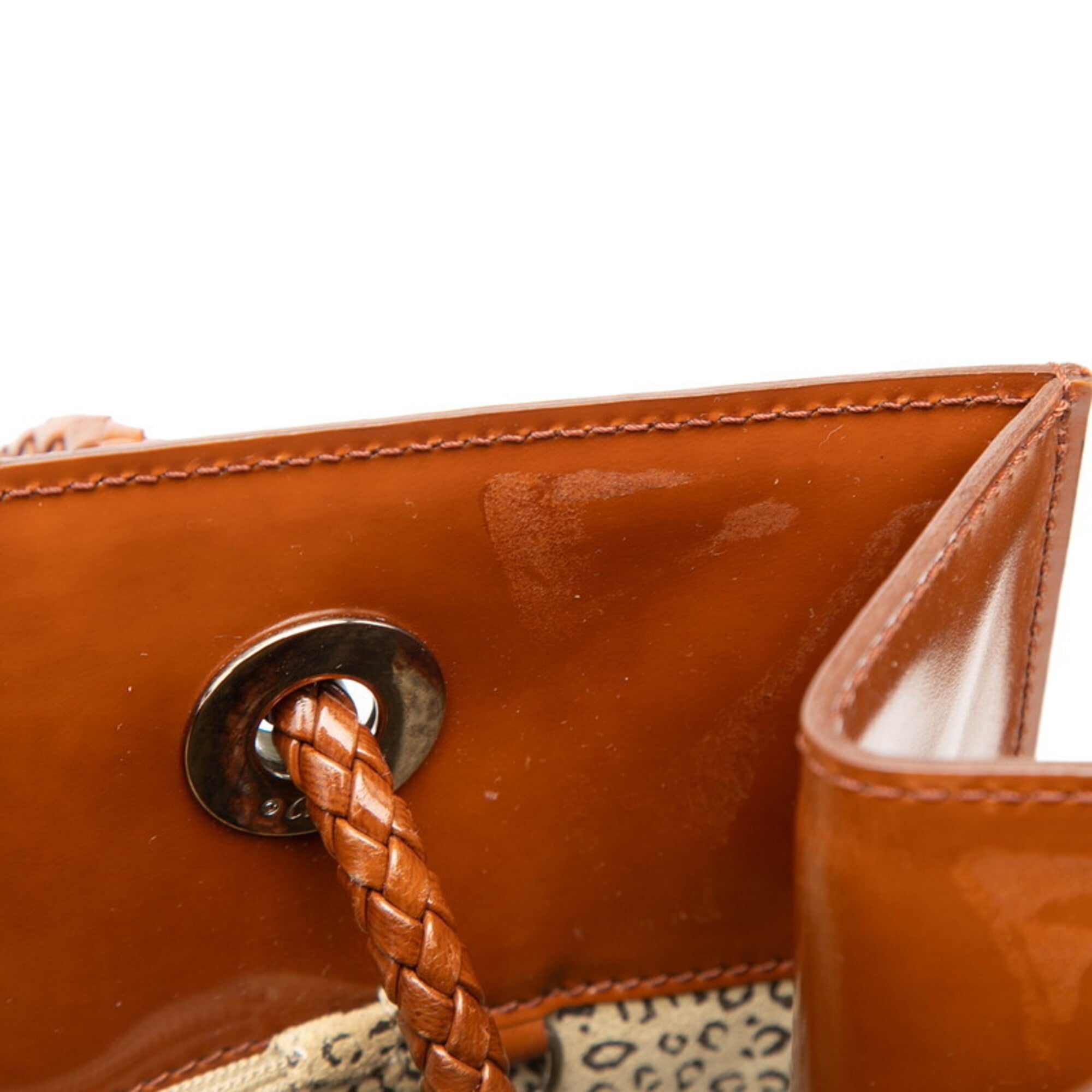 Cartier Brown Leather Shoulder Bag Tote Bag (Pre-Owned)